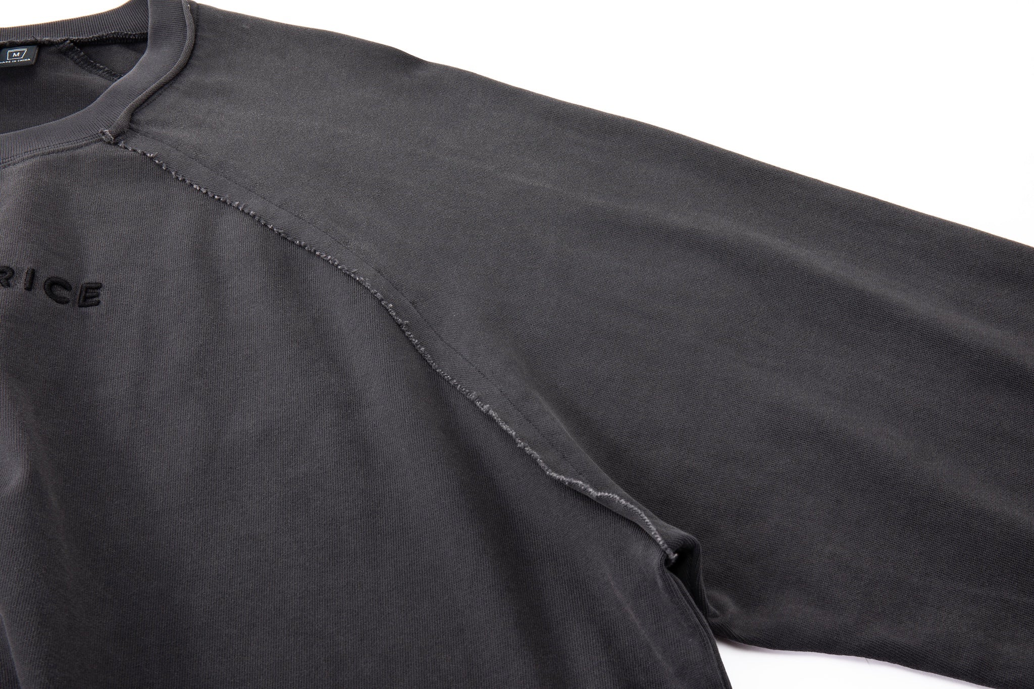 Asymmetric Sleeve Crewneck – Graphite - Image 11