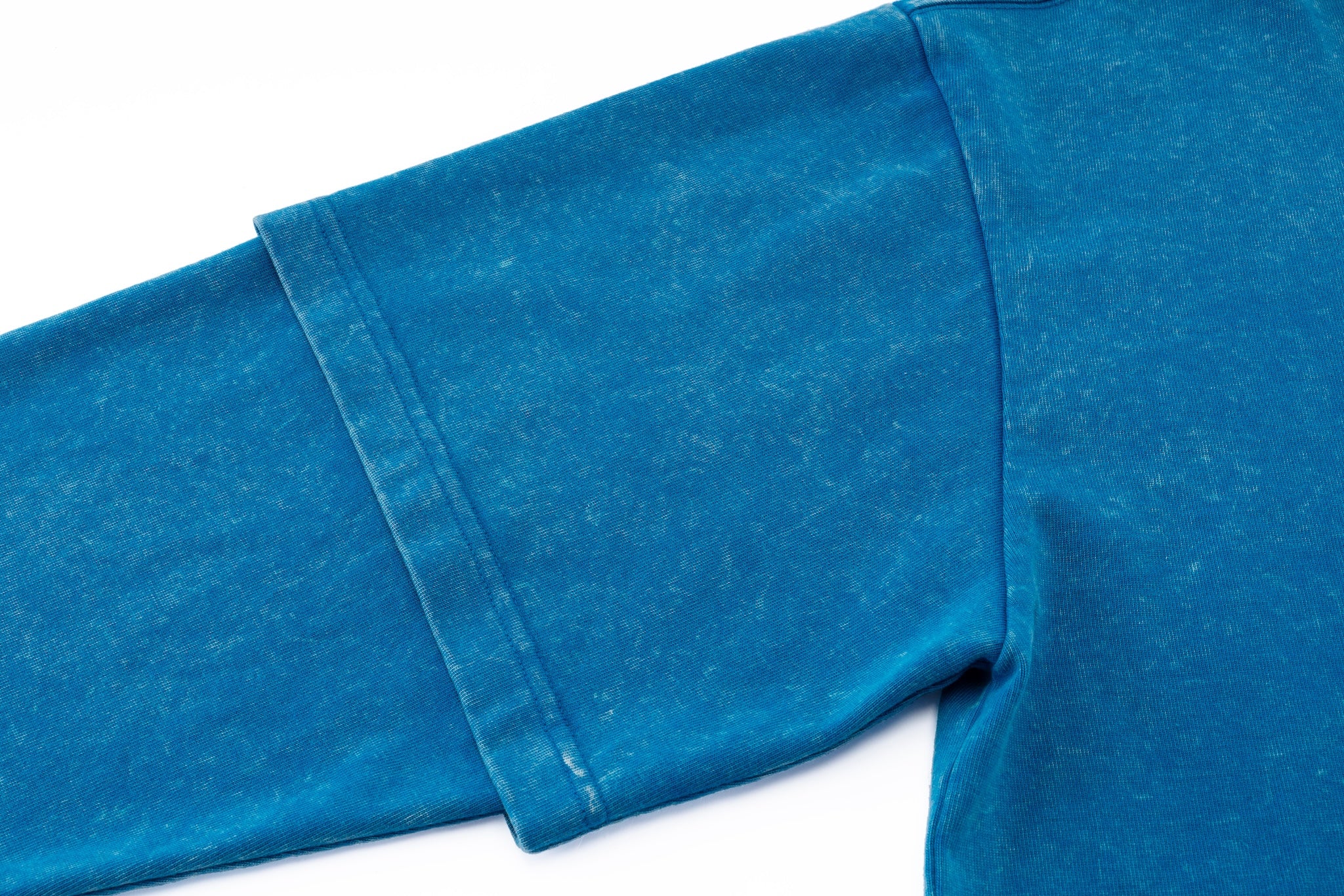 Asymmetric Sleeve Crewneck- Washed Blue - Image 15