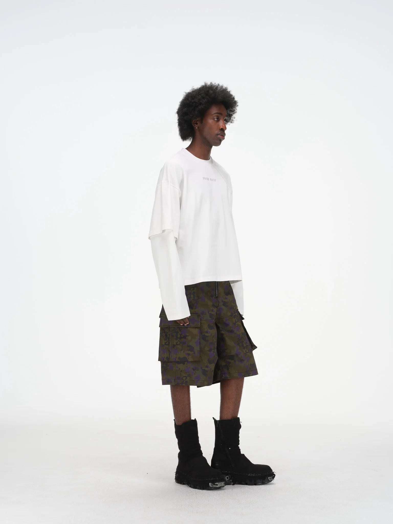 Asymmetric Sleeve Crewneck - White - Image 11