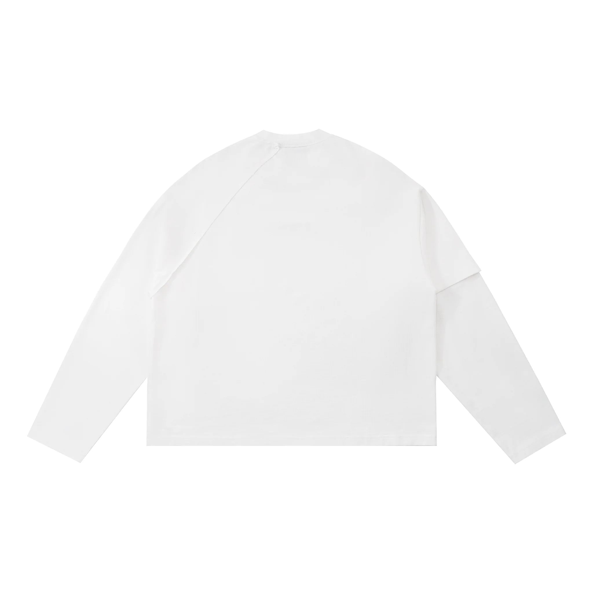 Asymmetric Sleeve Crewneck - White - Image 13