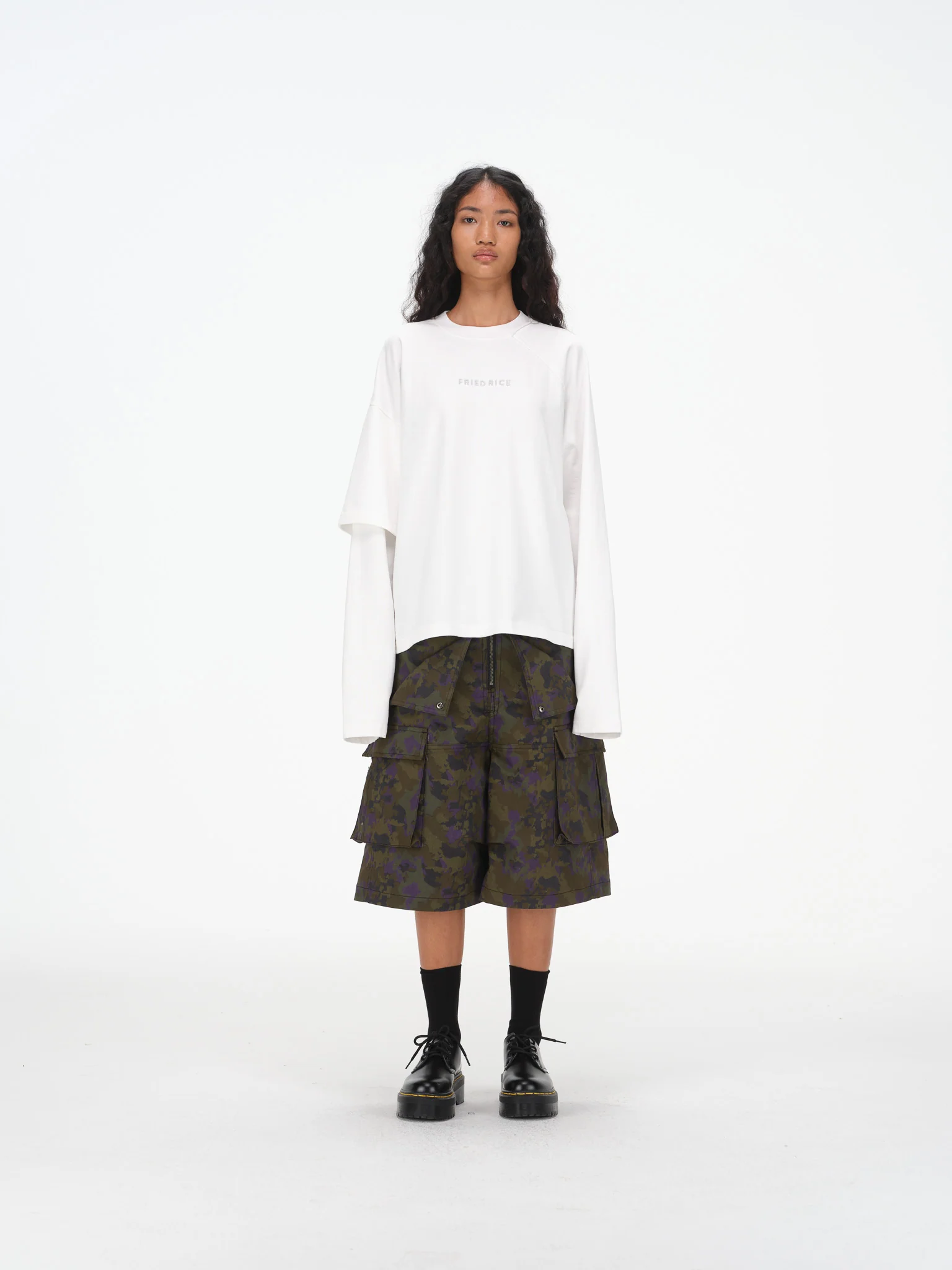 Asymmetric Sleeve Crewneck - White - Image 6