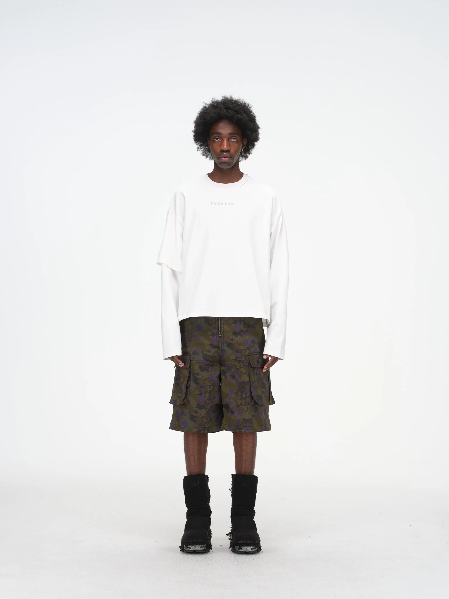 Asymmetric Sleeve Crewneck - White - Image 7