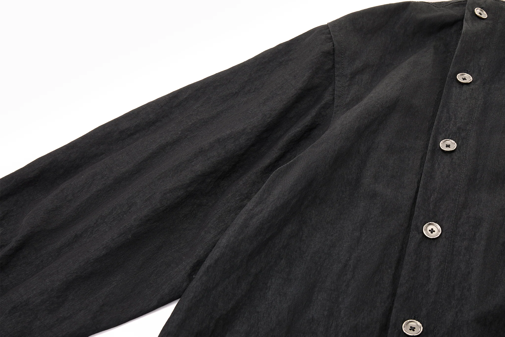 Asymmetrical Split Button Up - Midnight - Image 11