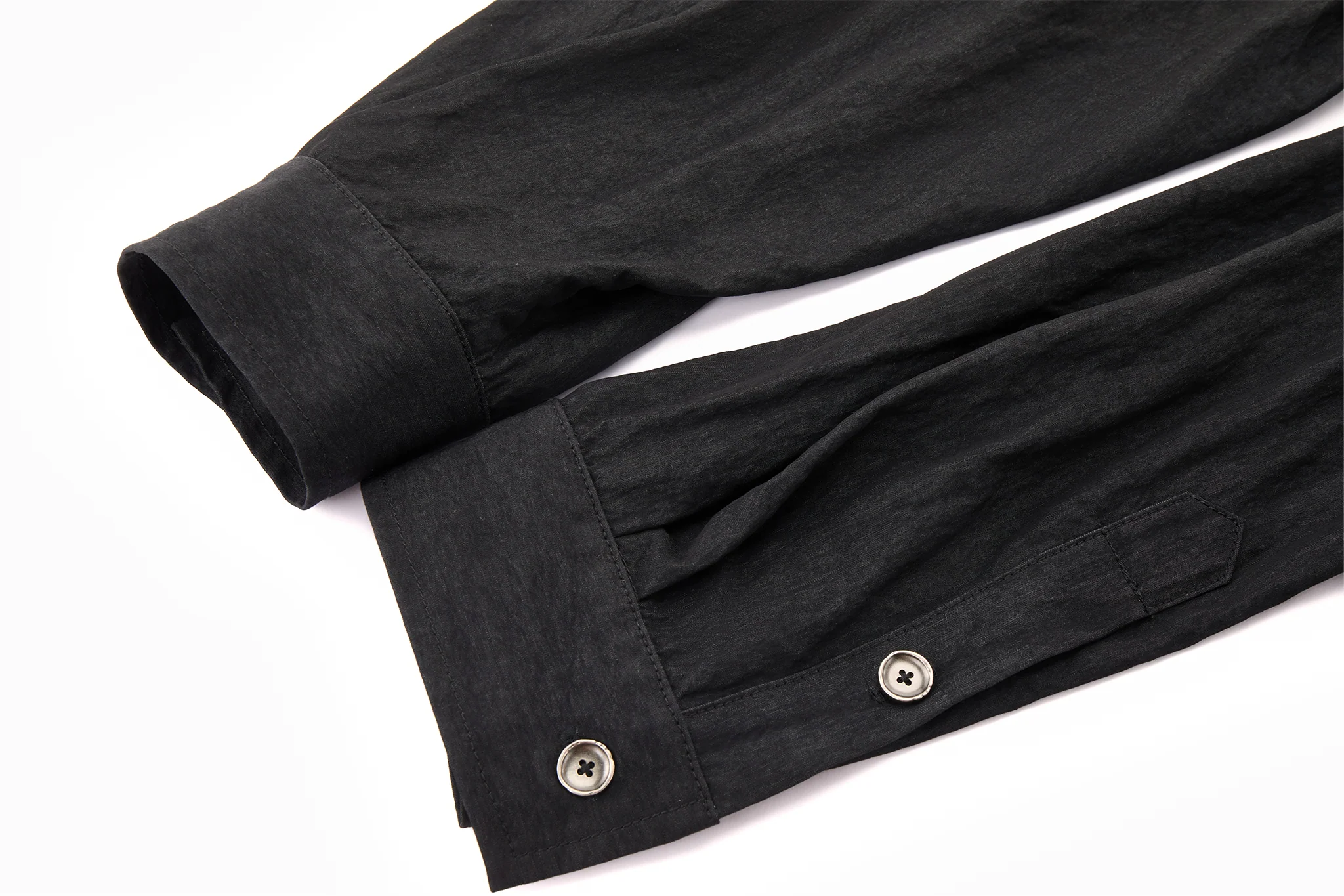 Asymmetrical Split Button Up - Midnight - Image 13