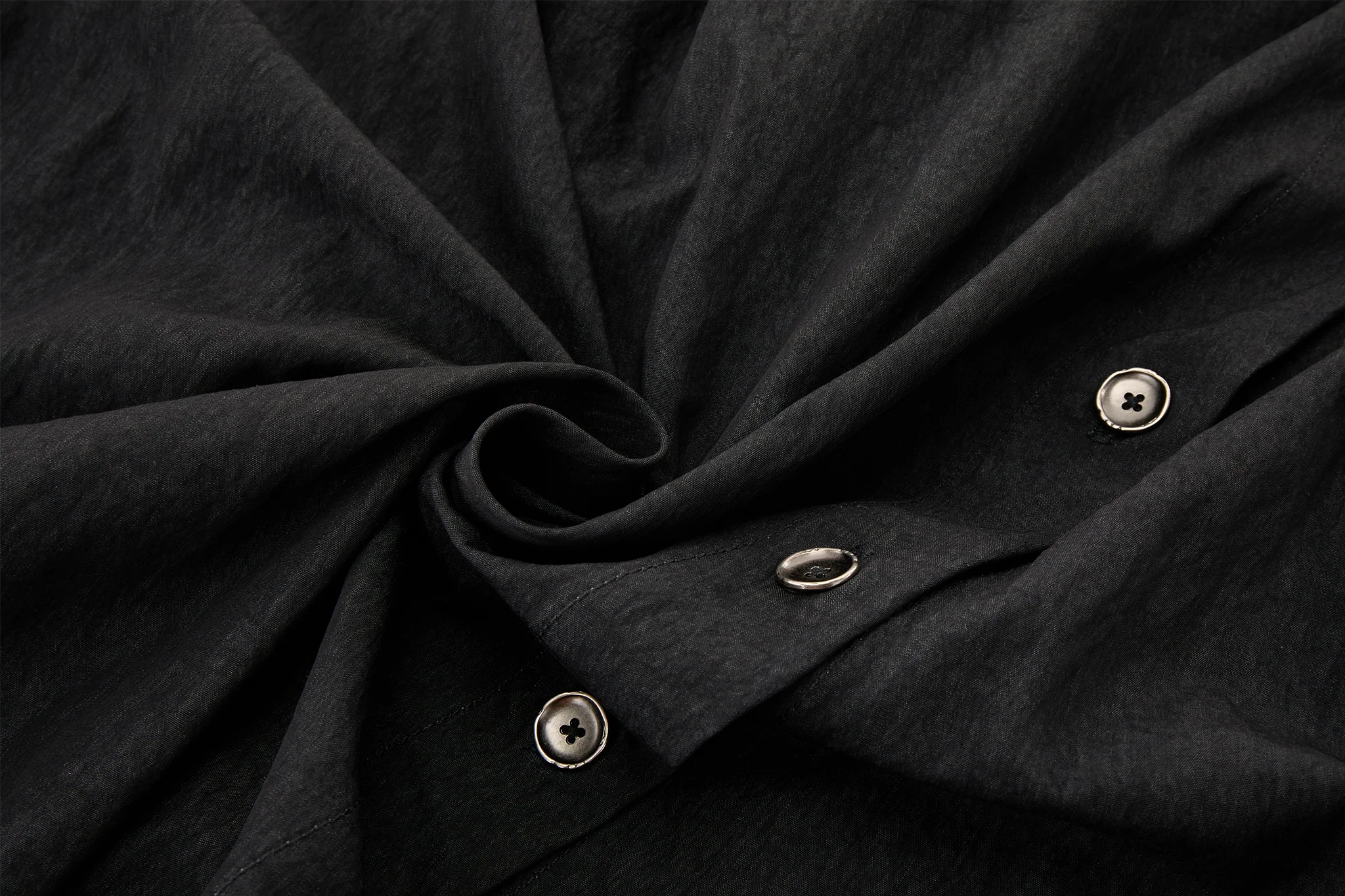 Asymmetrical Split Button Up - Midnight - Image 14