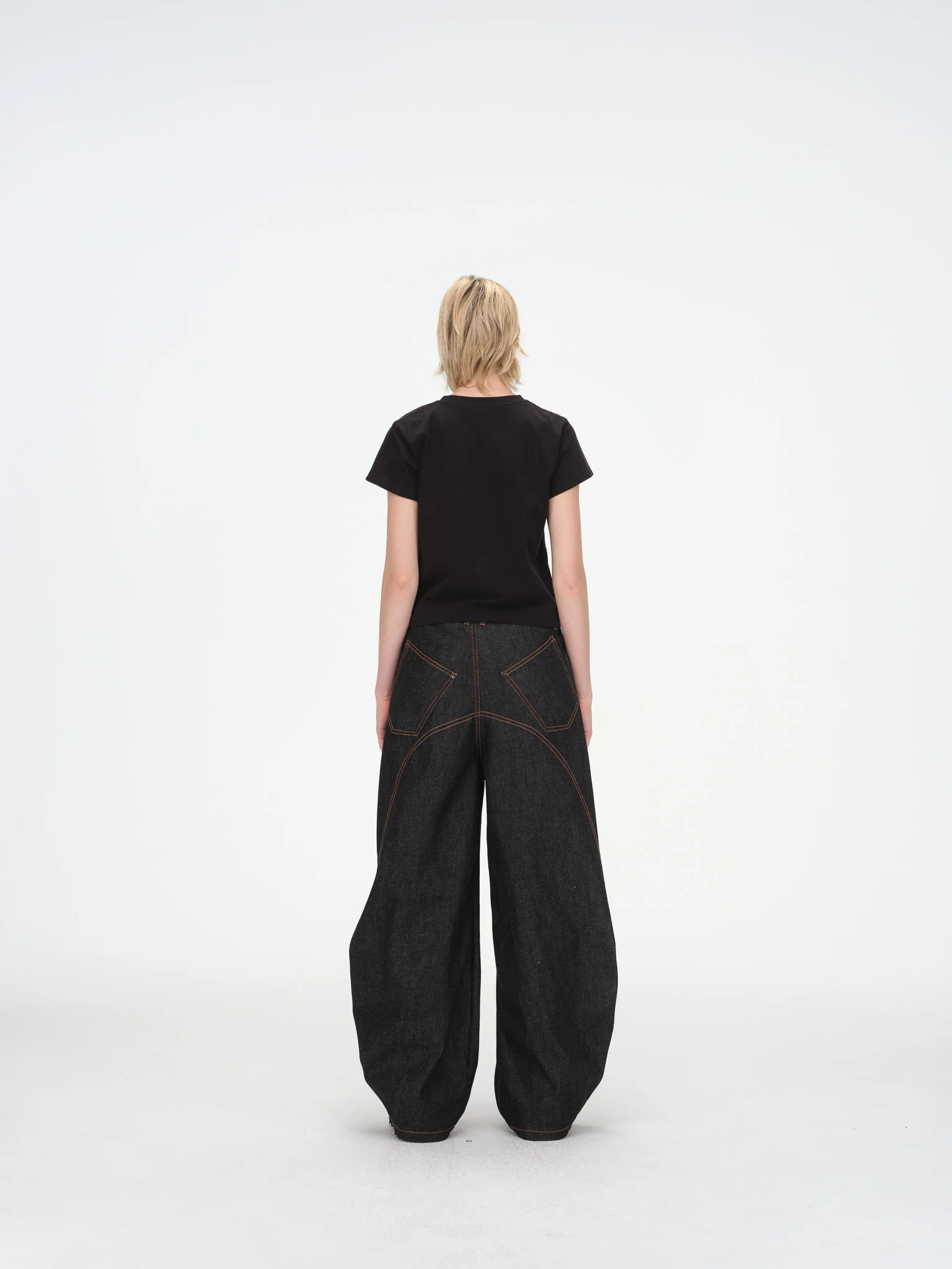 Barrel Wide Leg Jeans - Raw Indigo - Image 11