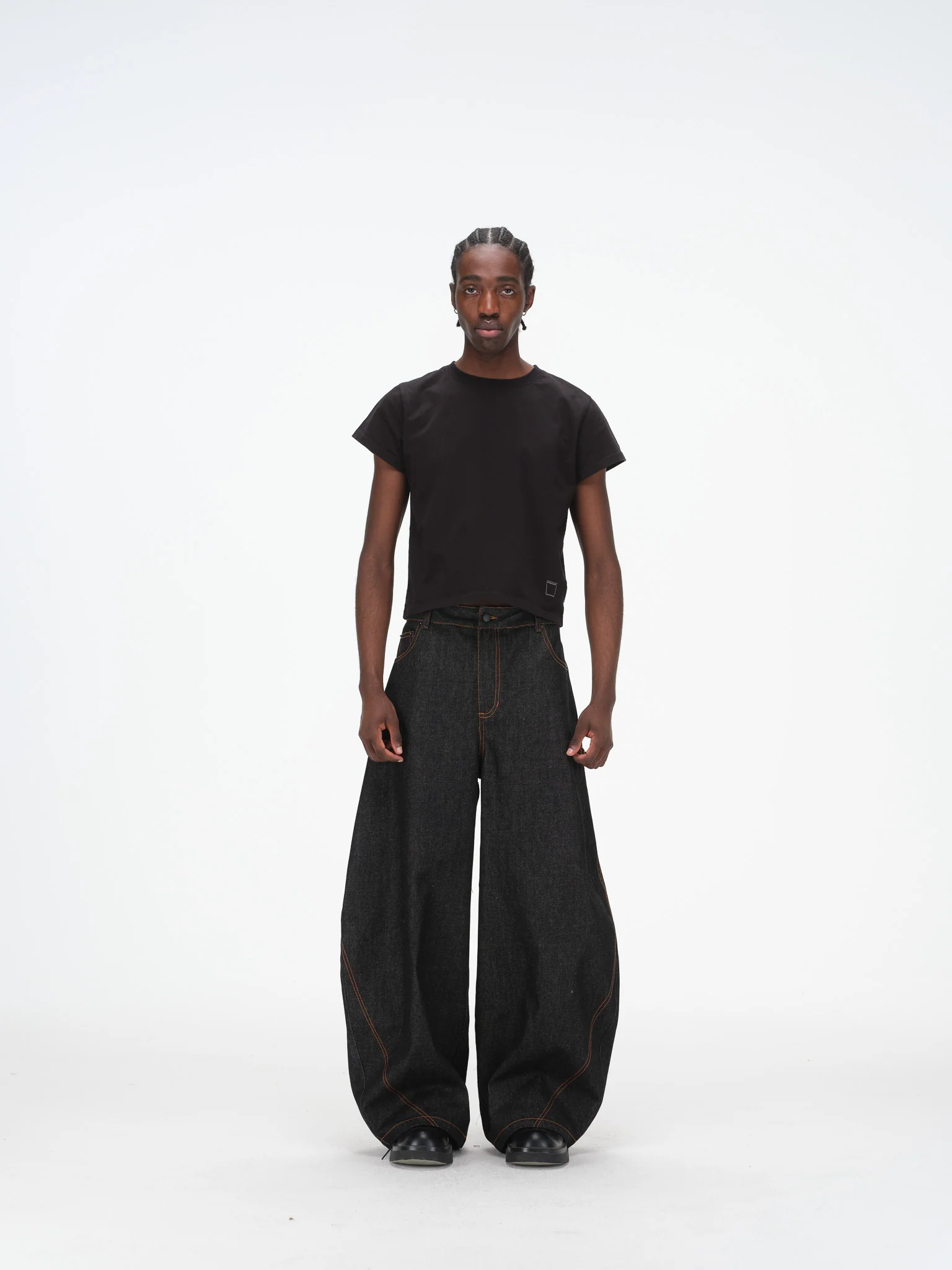 Barrel Wide Leg Jeans - Raw Indigo - Image 3