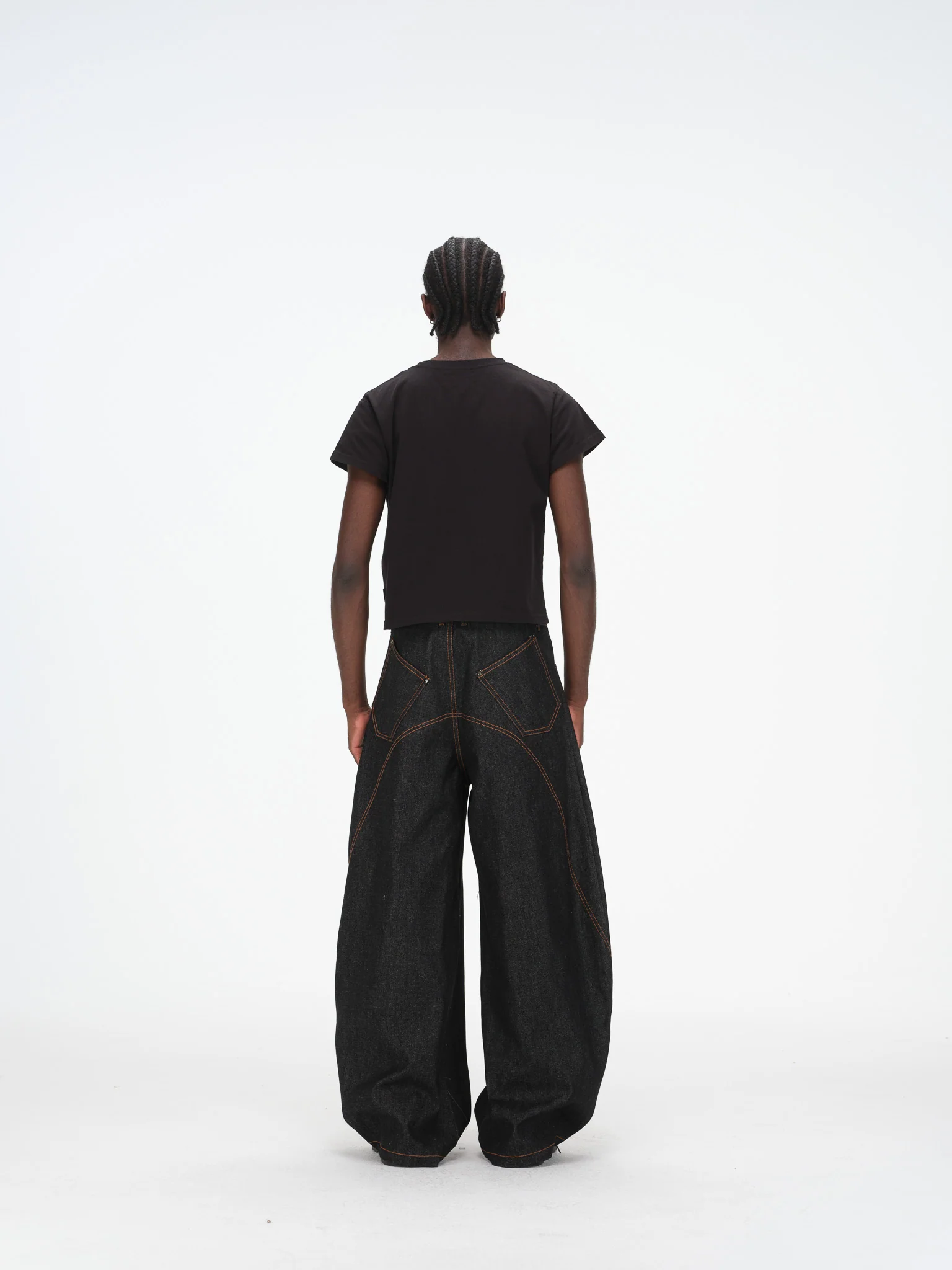 Barrel Wide Leg Jeans - Raw Indigo - Image 9