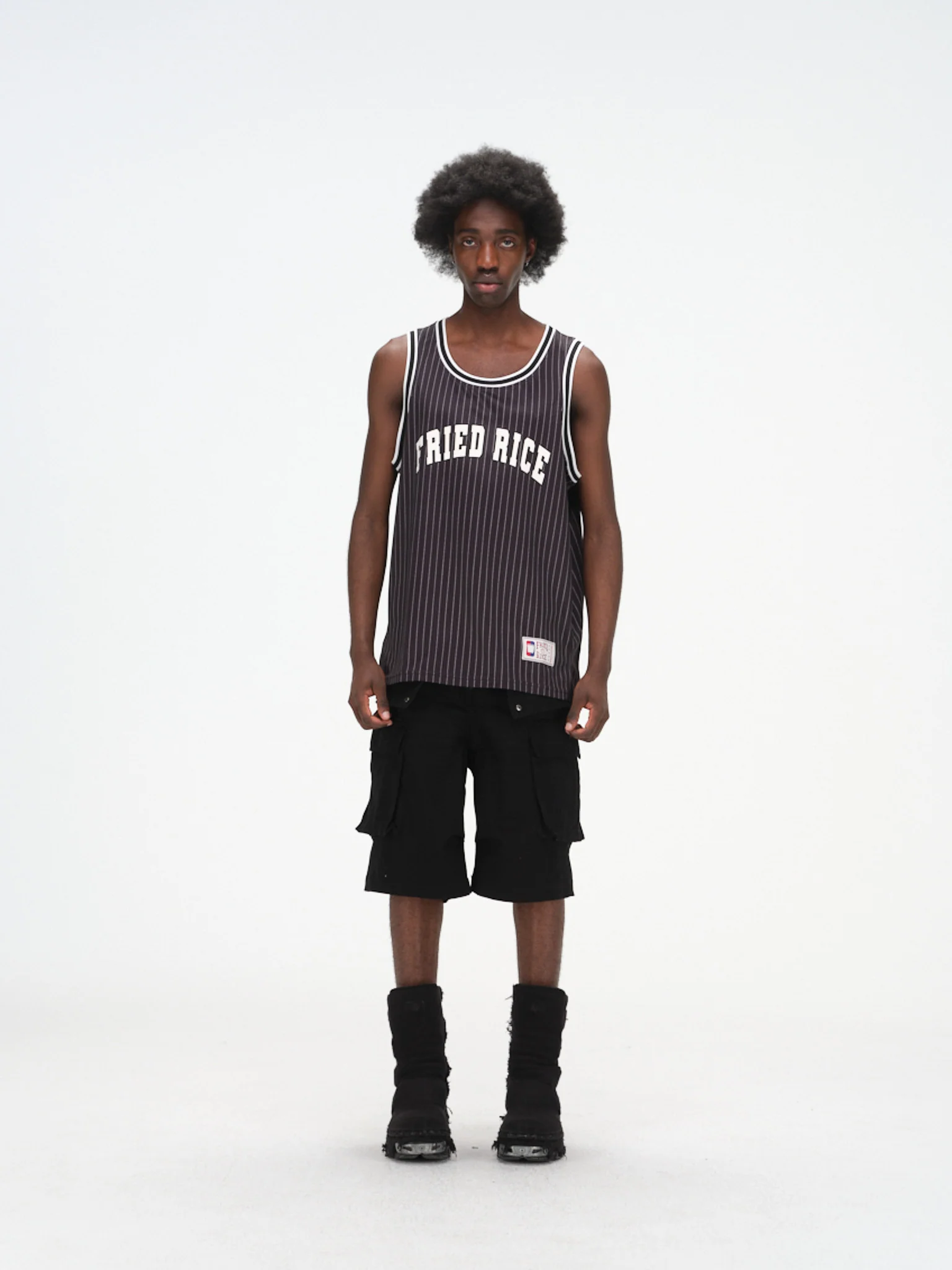 FRIED RICE Basketball Jersey - Pinstripe - Image 3