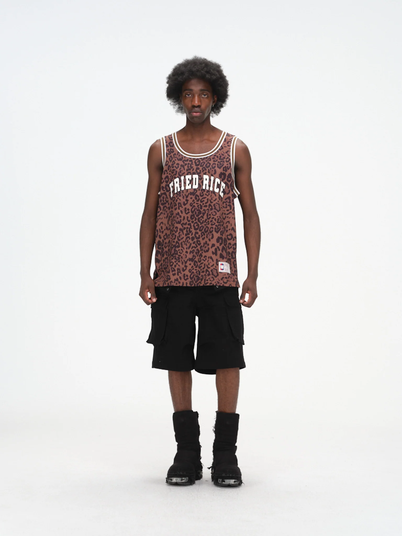 FRIED RICE Basketball Jersey - Leopard Print - Image 3