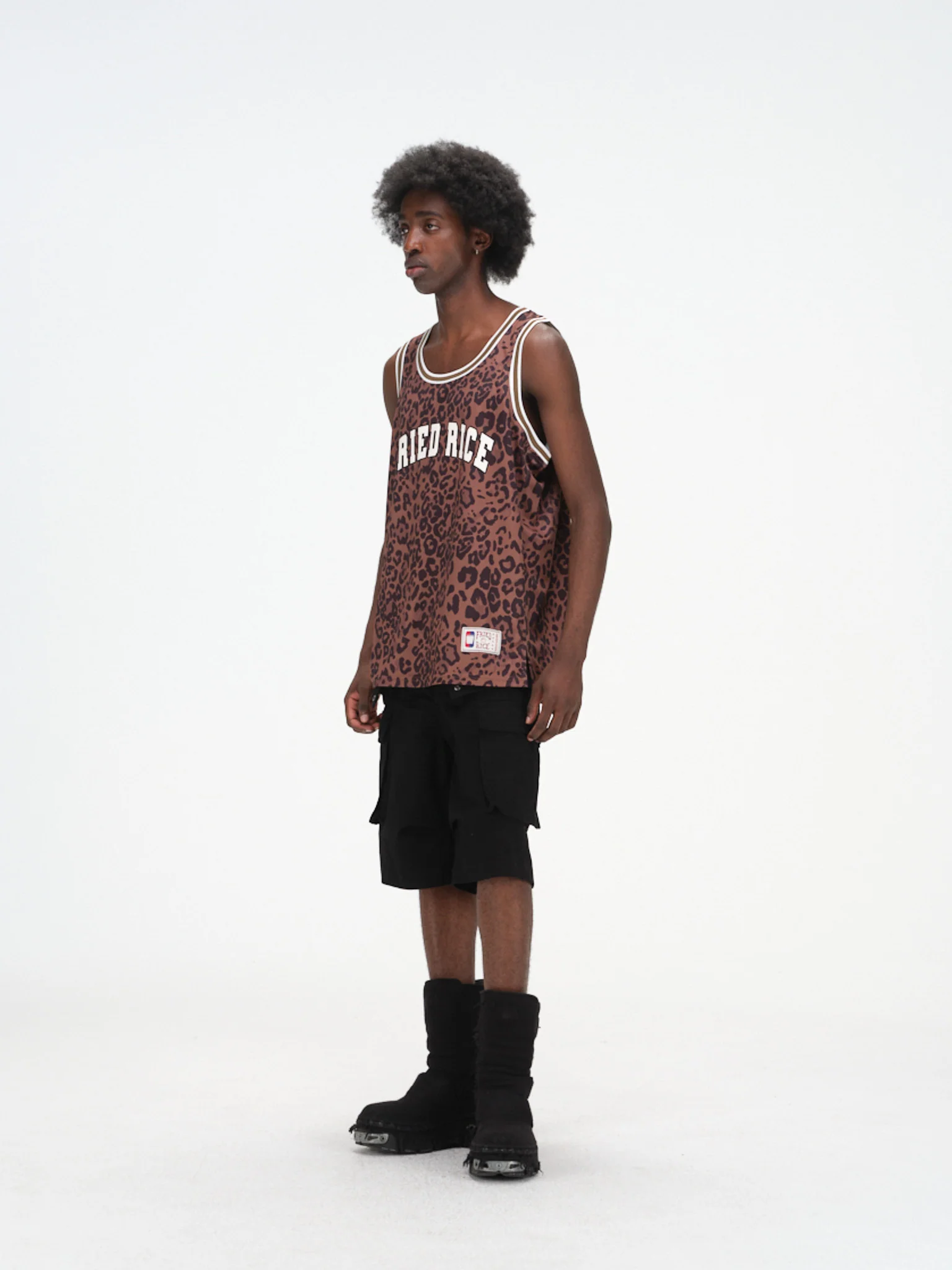 FRIED RICE Basketball Jersey - Leopard Print - Image 5