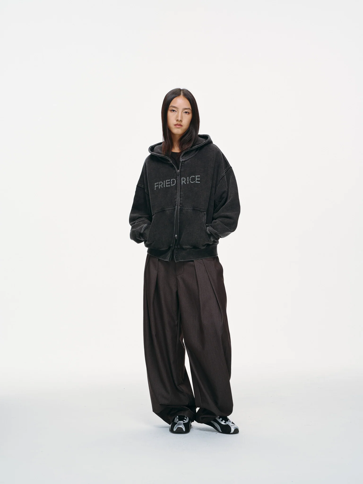 FRIED RICE Beaded Logo Double Zip Hoodie - Image 14