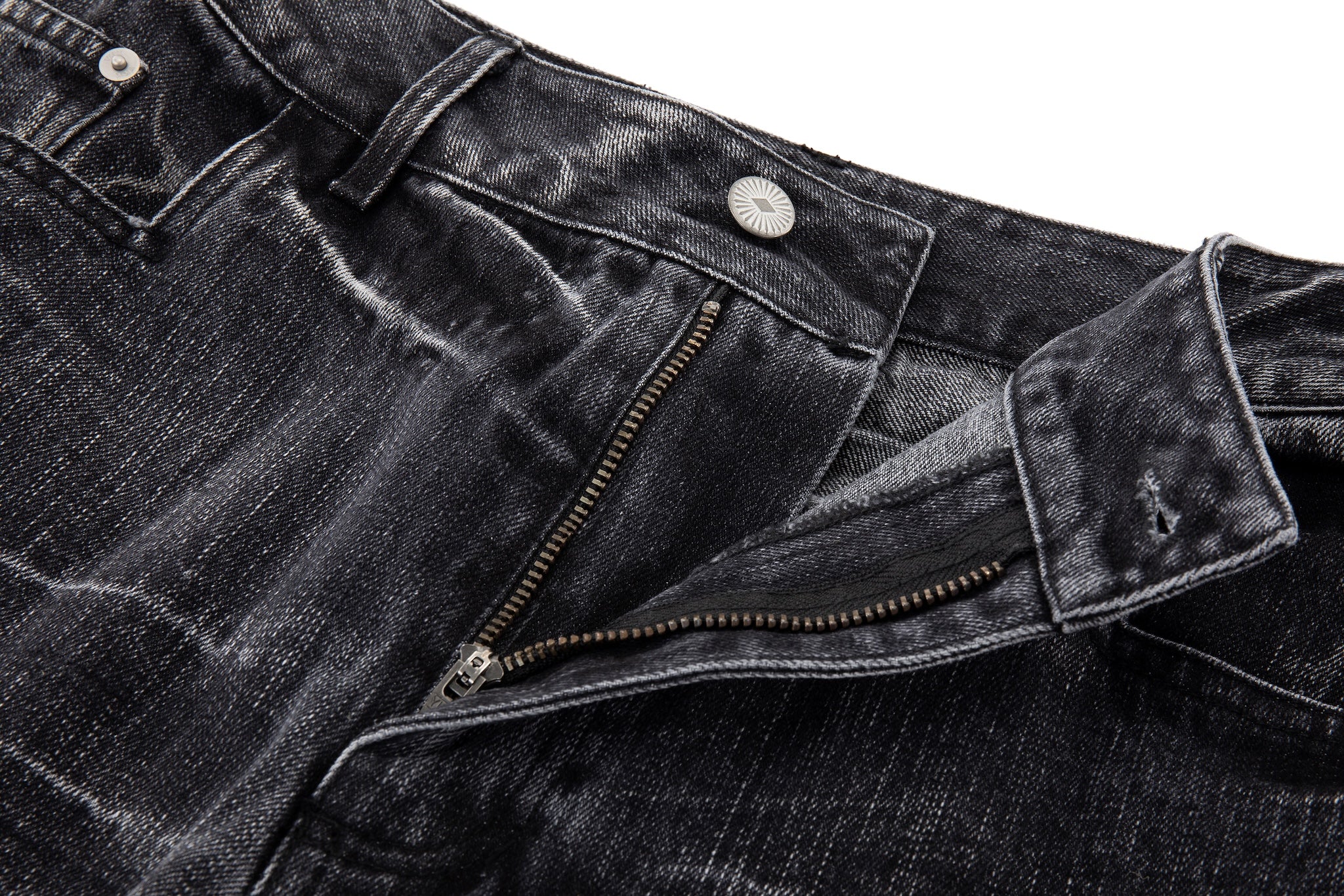 Bell Bottom Jeans – Black Washed Denim - Image 17