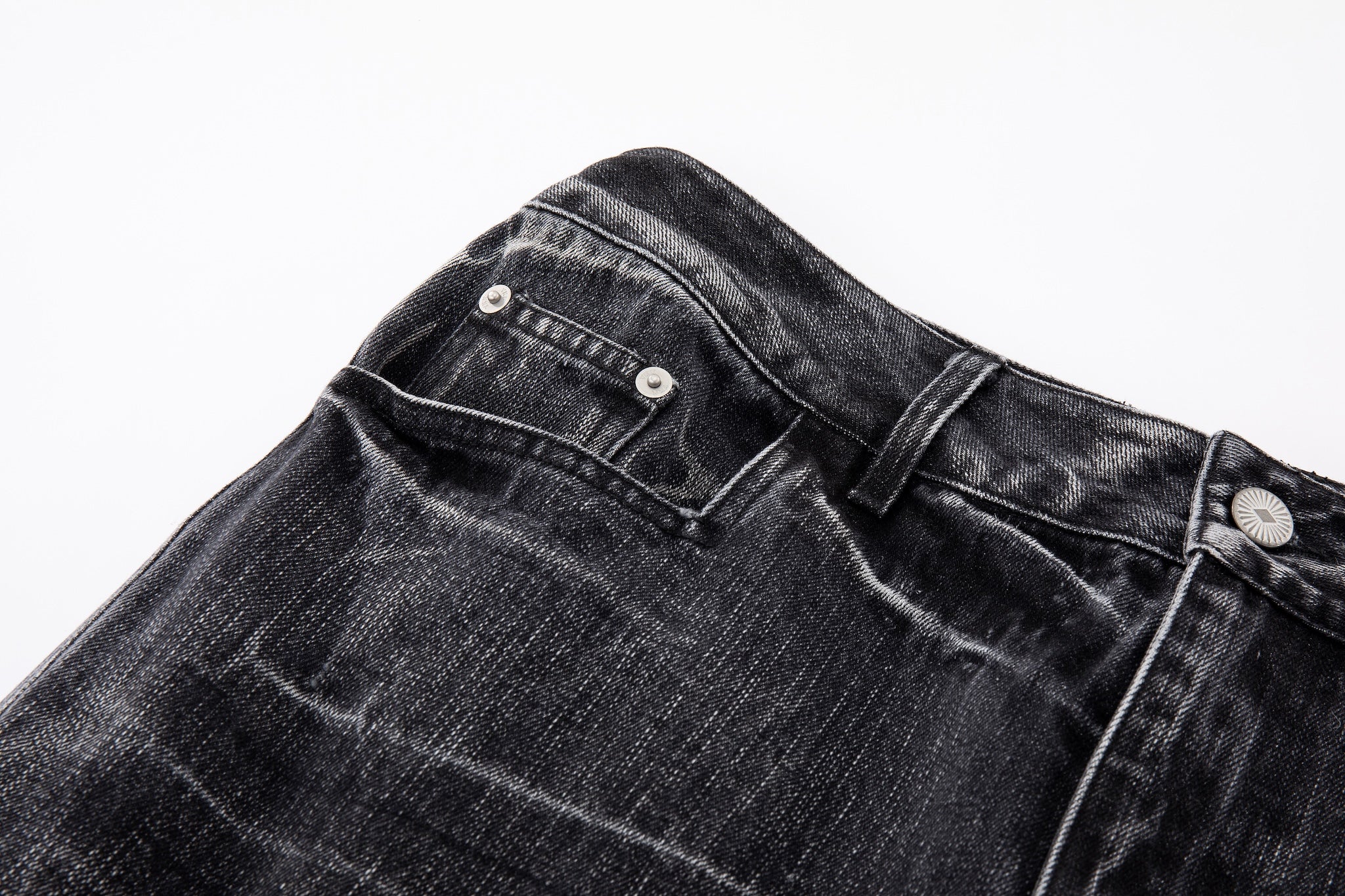 Bell Bottom Jeans – Black Washed Denim - Image 18