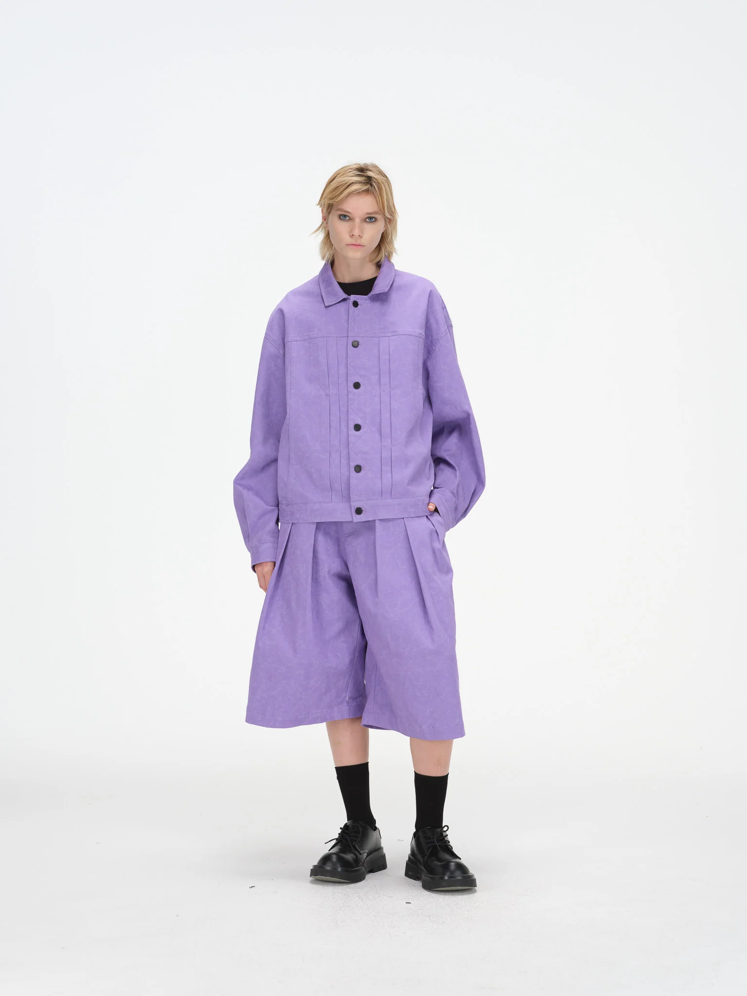 Boxy Jacket - Purple - Image 11