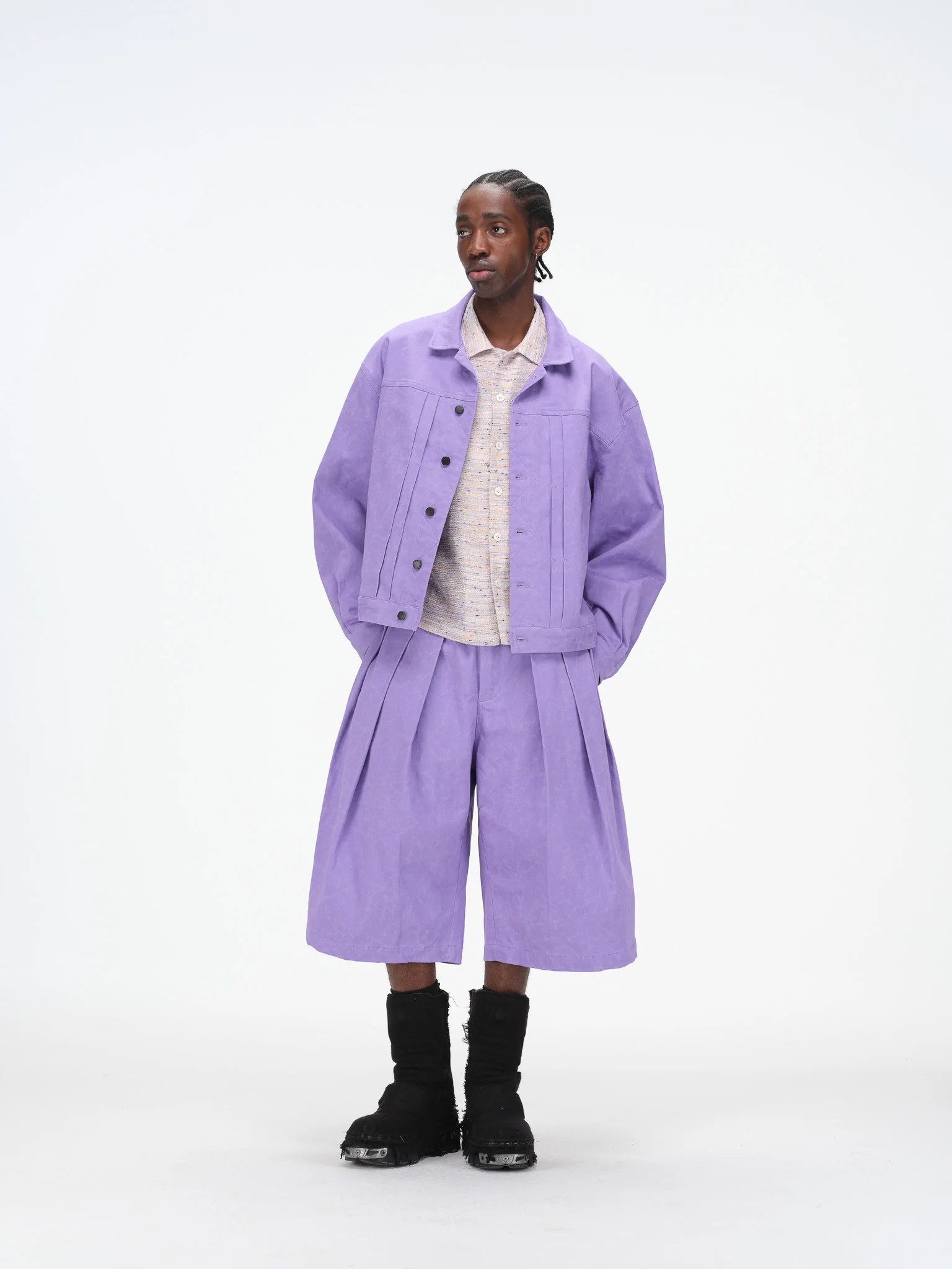 Boxy Jacket - Purple - Image 7