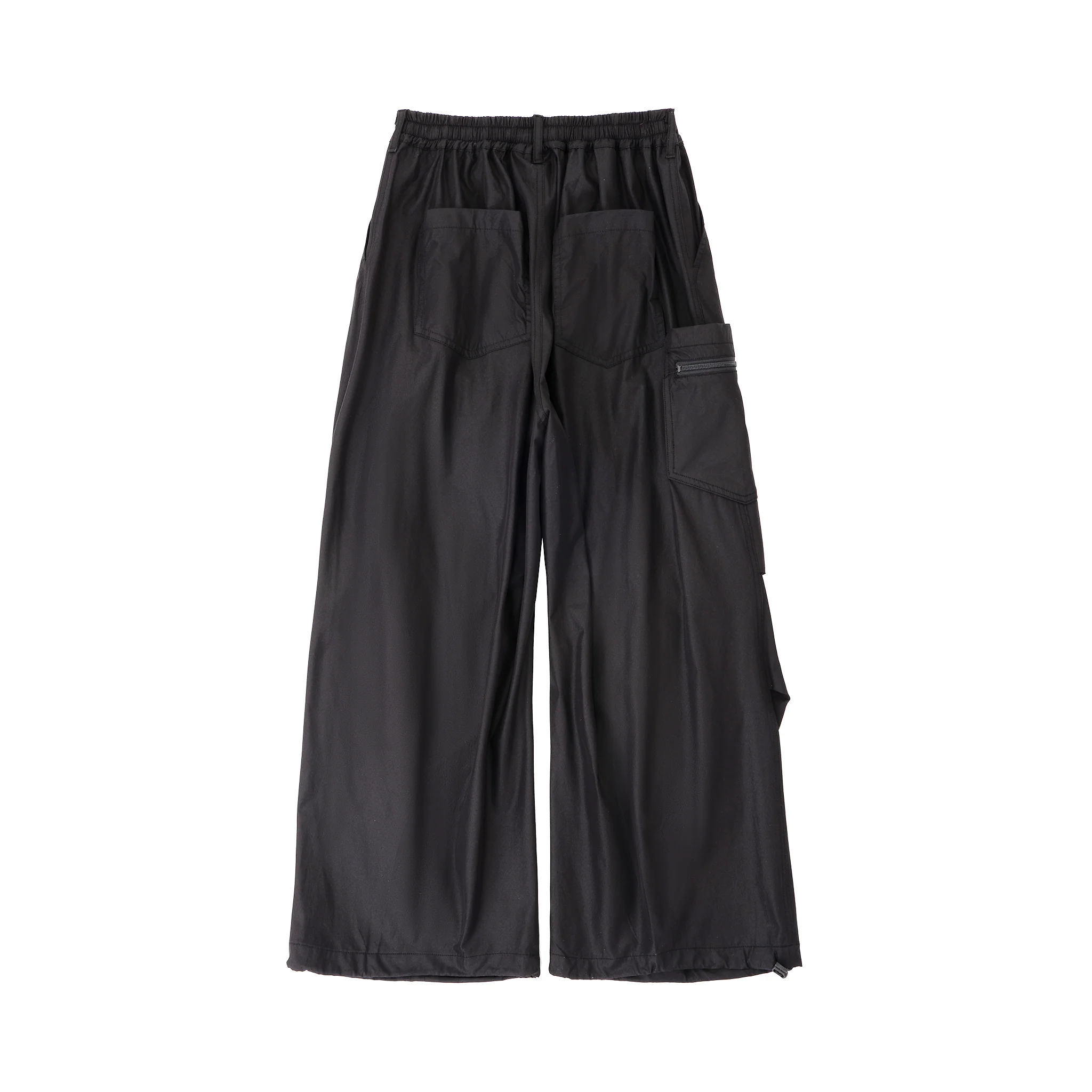 Breezy Draped Utility Pants - Black - Image 13