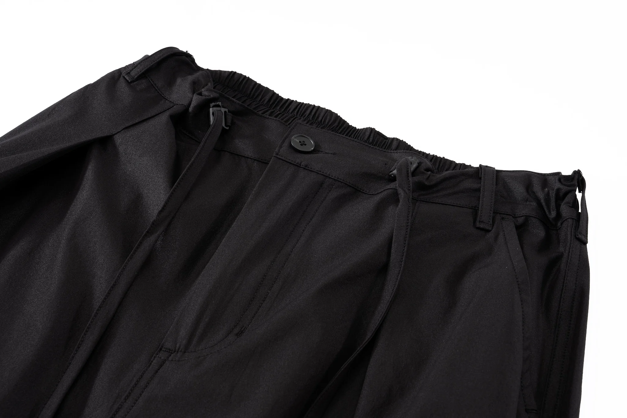 Breezy Draped Utility Pants - Black - Image 14