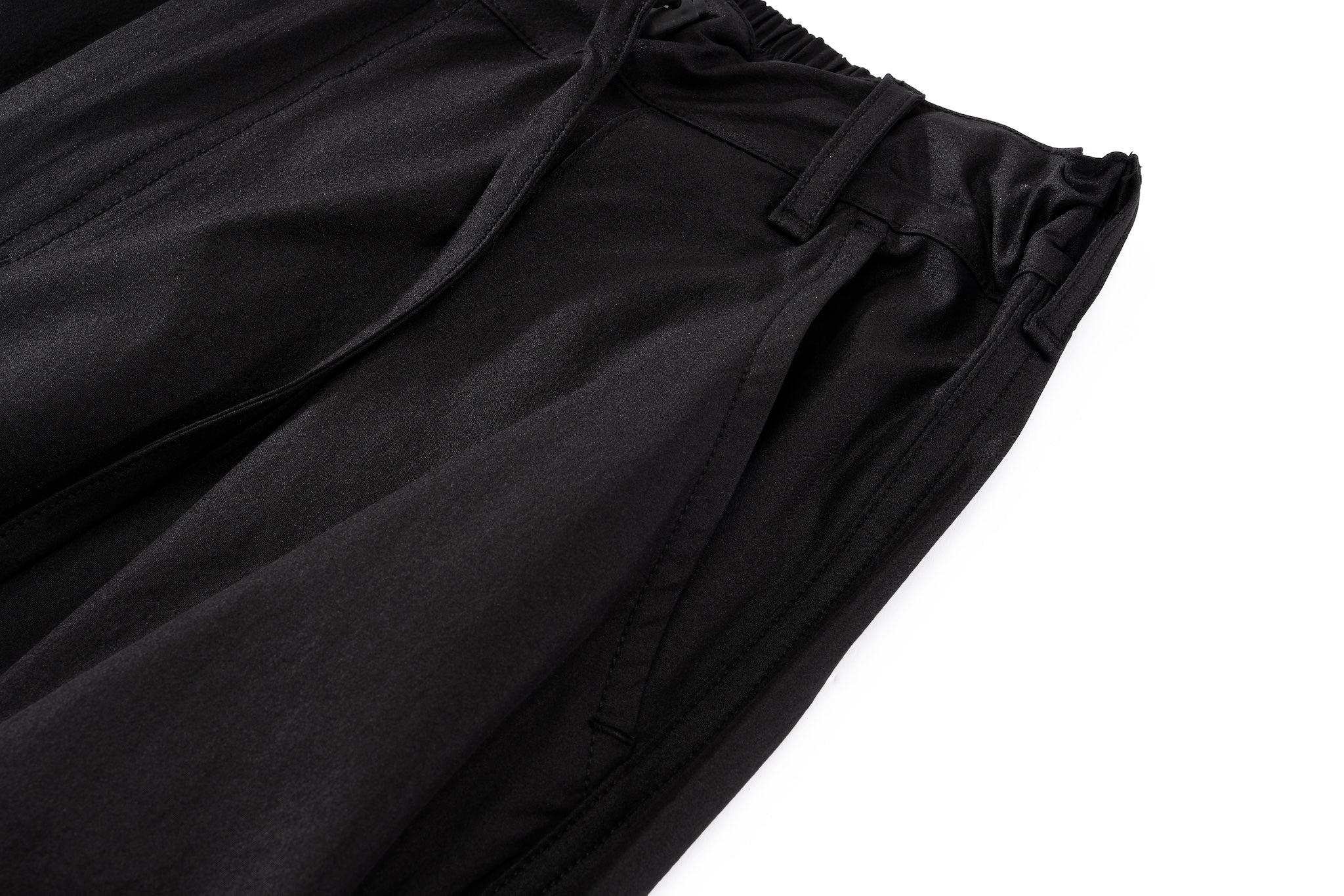 Breezy Draped Utility Pants - Black - Image 15