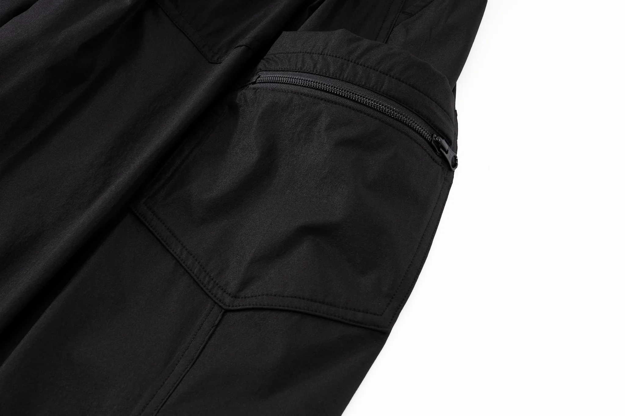 Breezy Draped Utility Pants - Black - Image 19