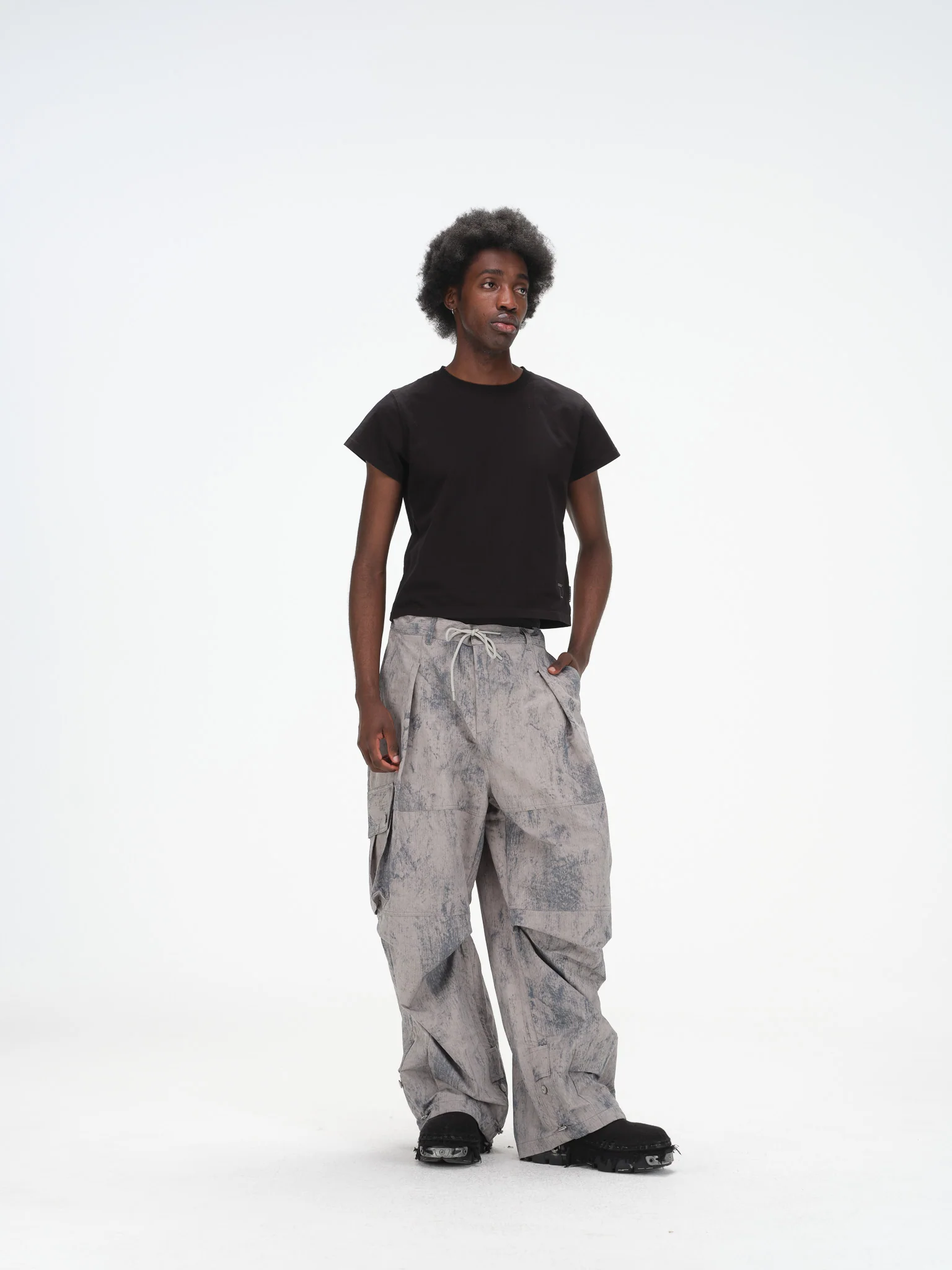 Brush Camo Cargos - Grey, Indigo - Image 8