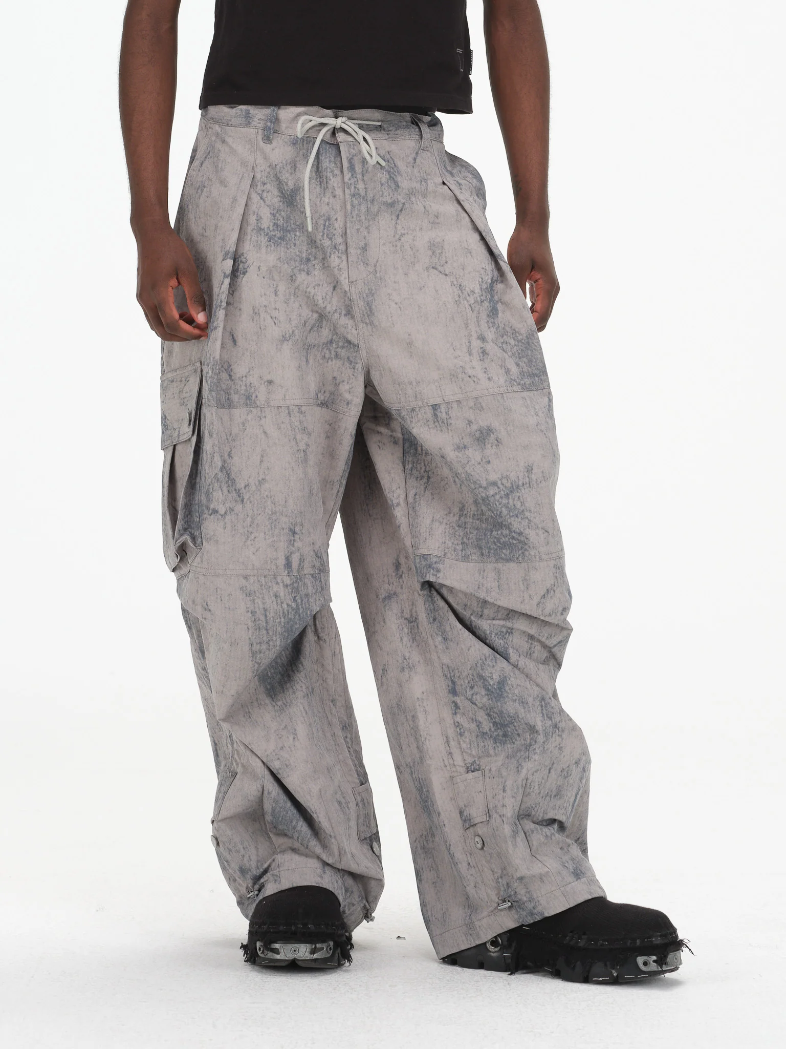 Brush Camo Cargos - Grey, Indigo - Image 9