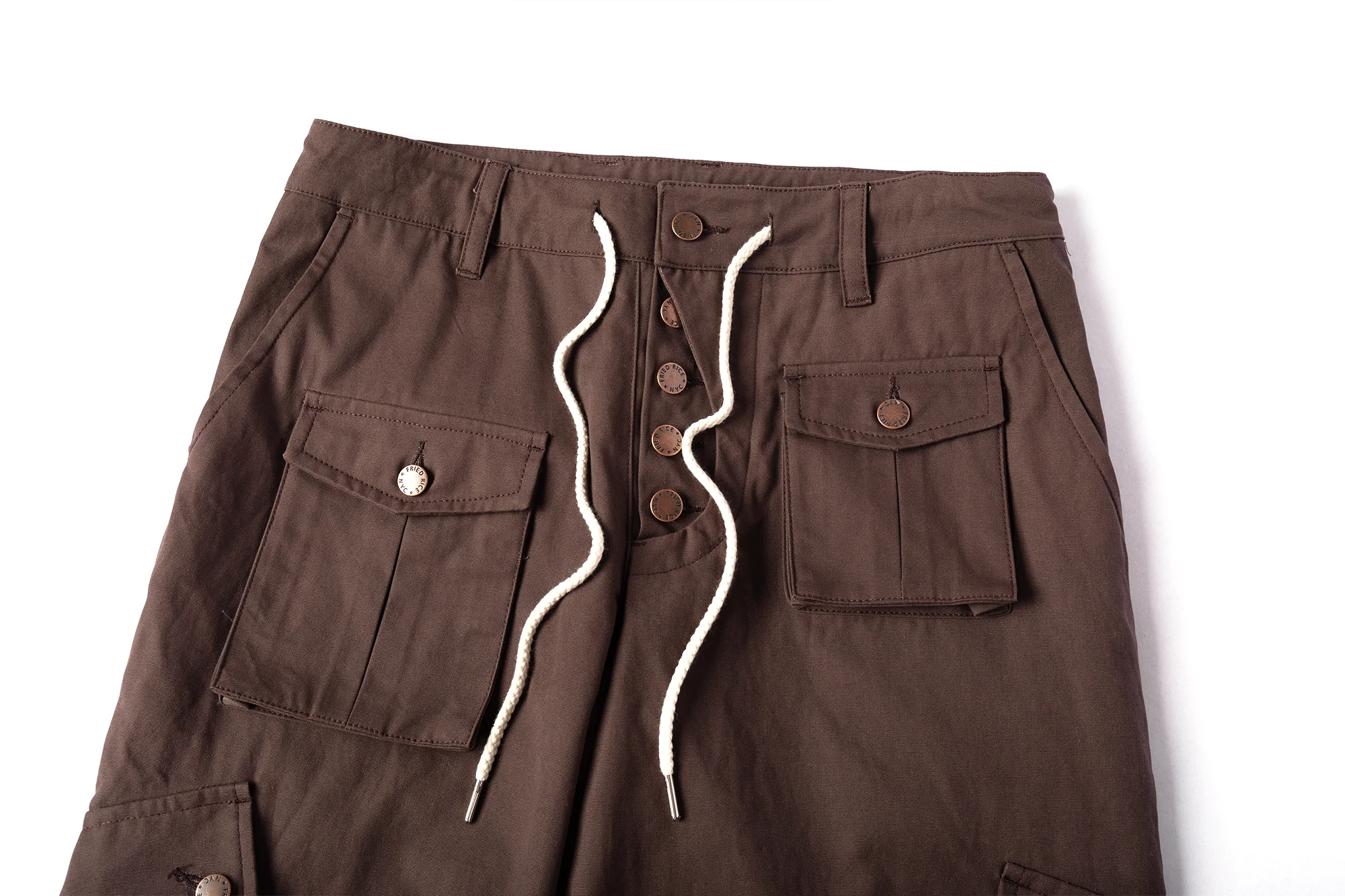 Cargo Pants - Calf Pockets - Brown - Image 10