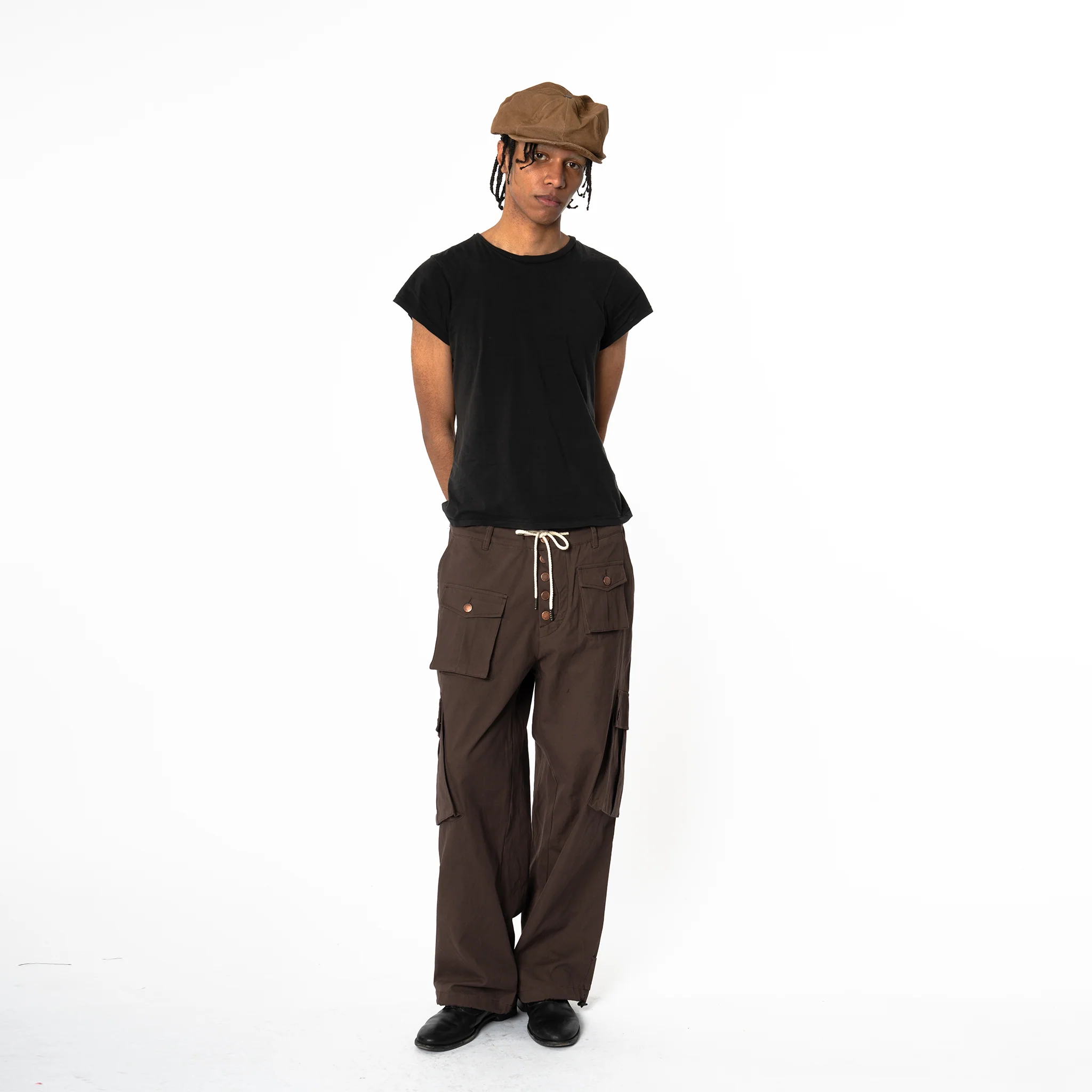 Cargo Pants - Calf Pockets - Brown - Image 3