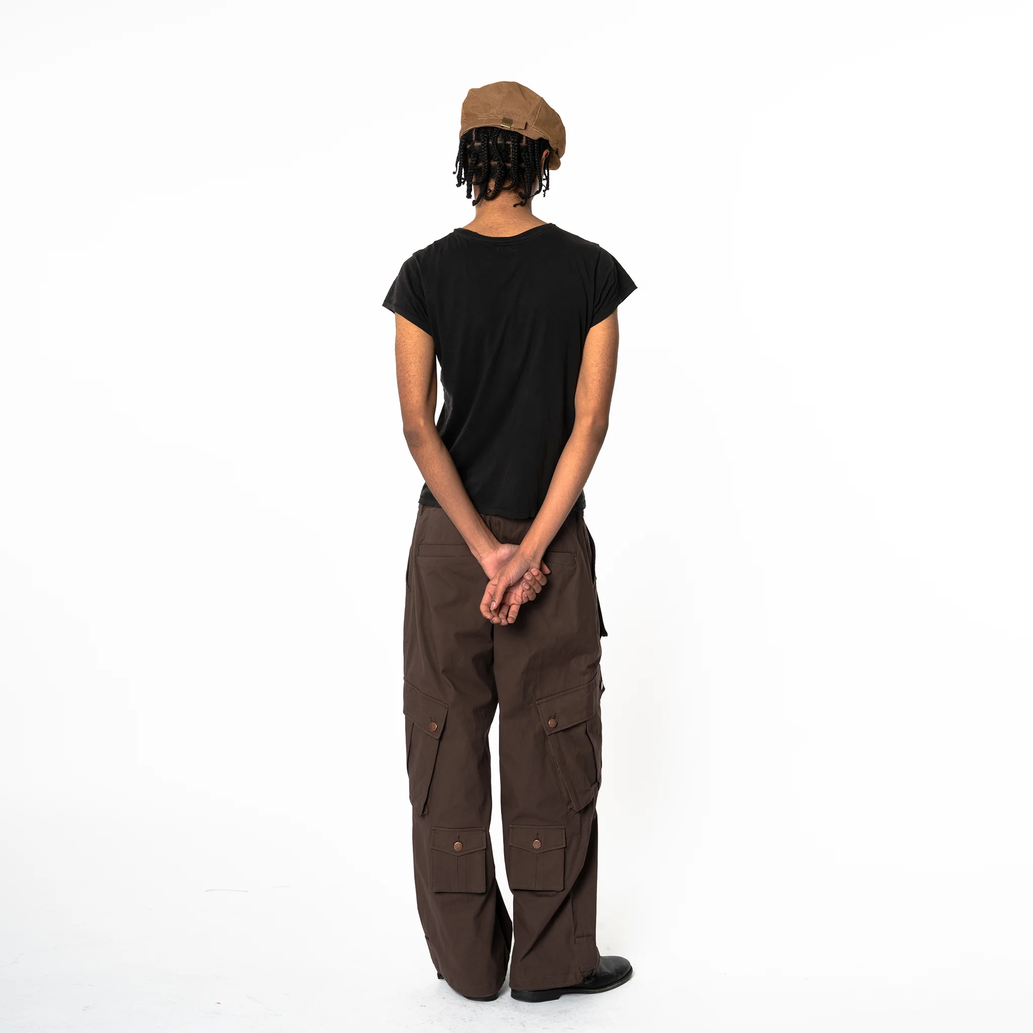 Cargo Pants - Calf Pockets - Brown - Image 4