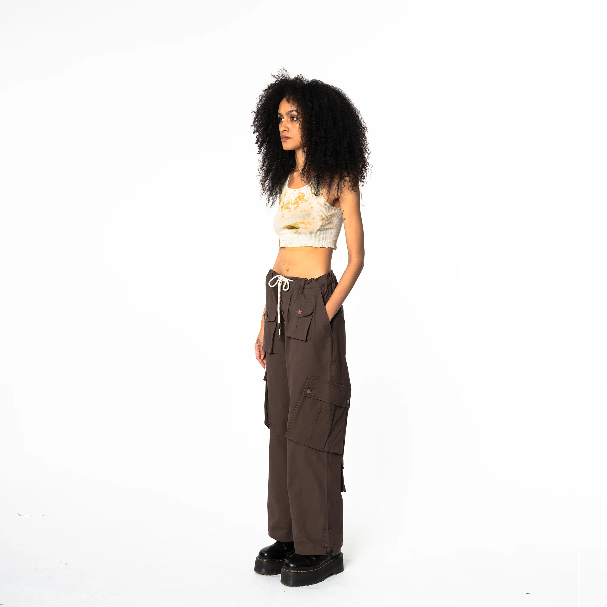 Cargo Pants - Calf Pockets - Brown - Image 5