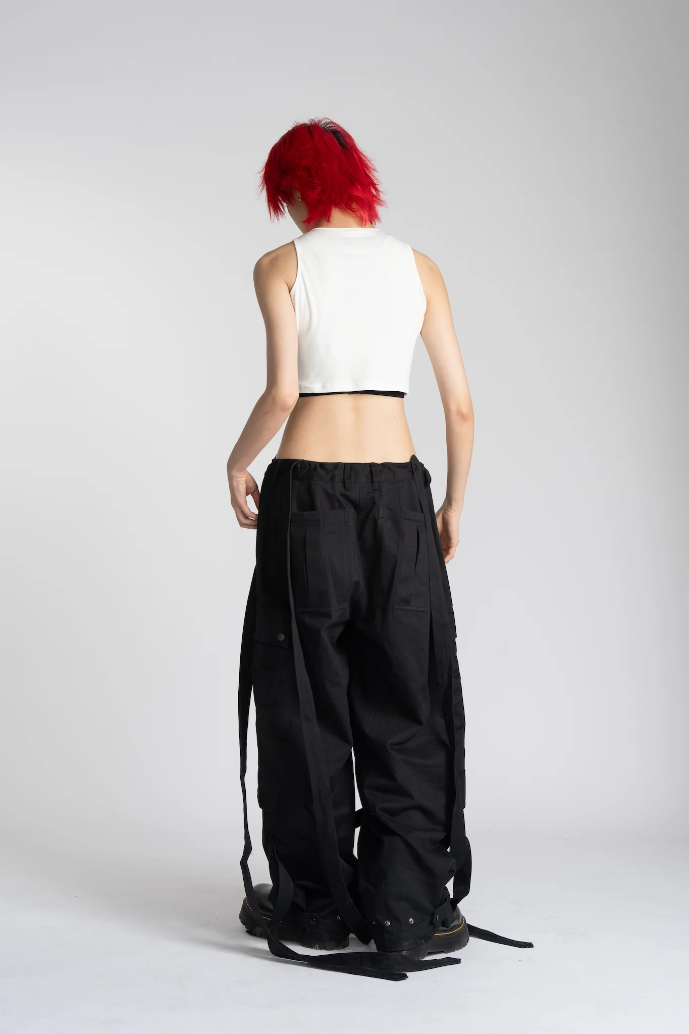 Cargo Strap Pants - Black - Image 10