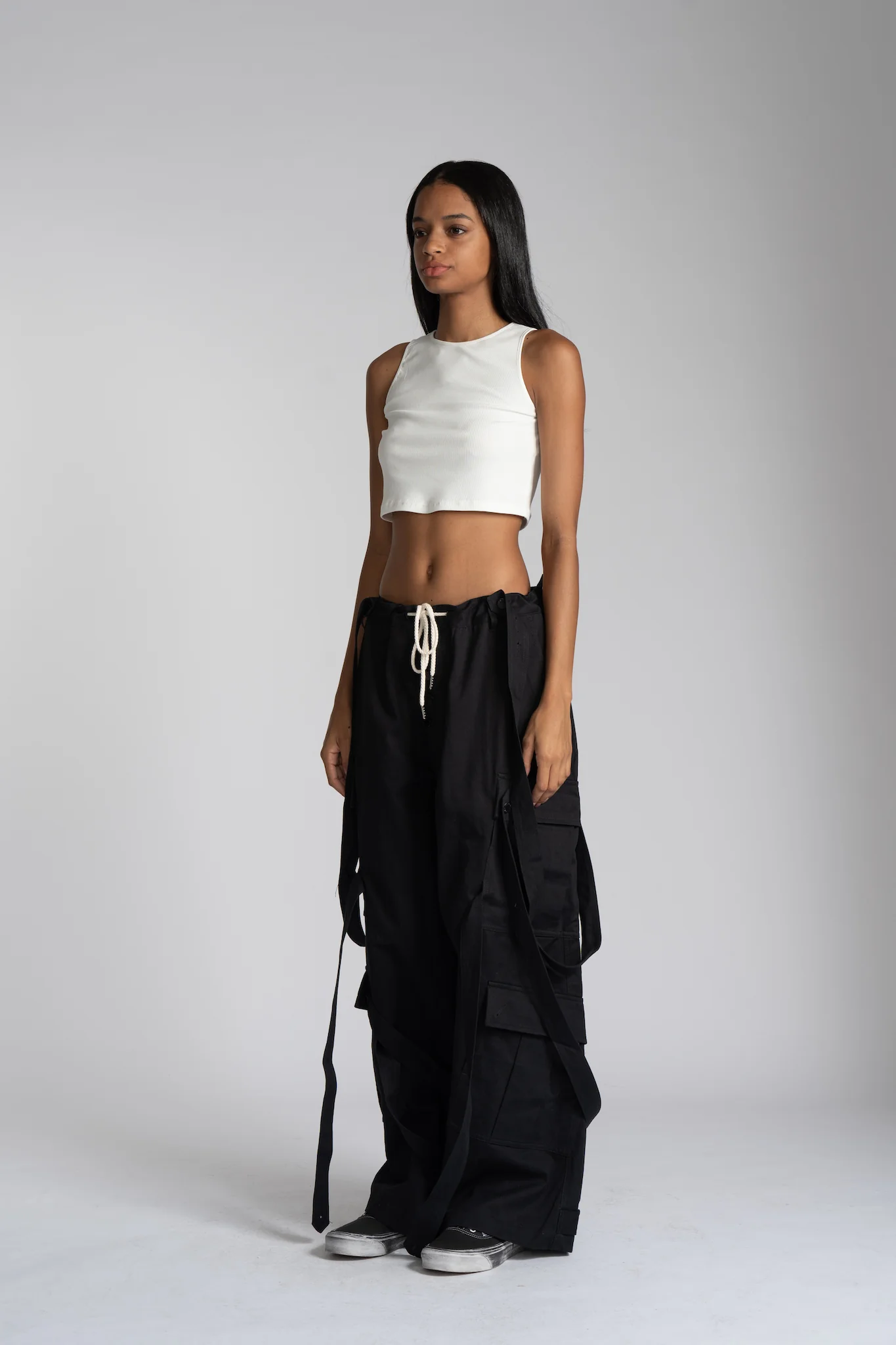 Cargo Strap Pants - Black - Image 11