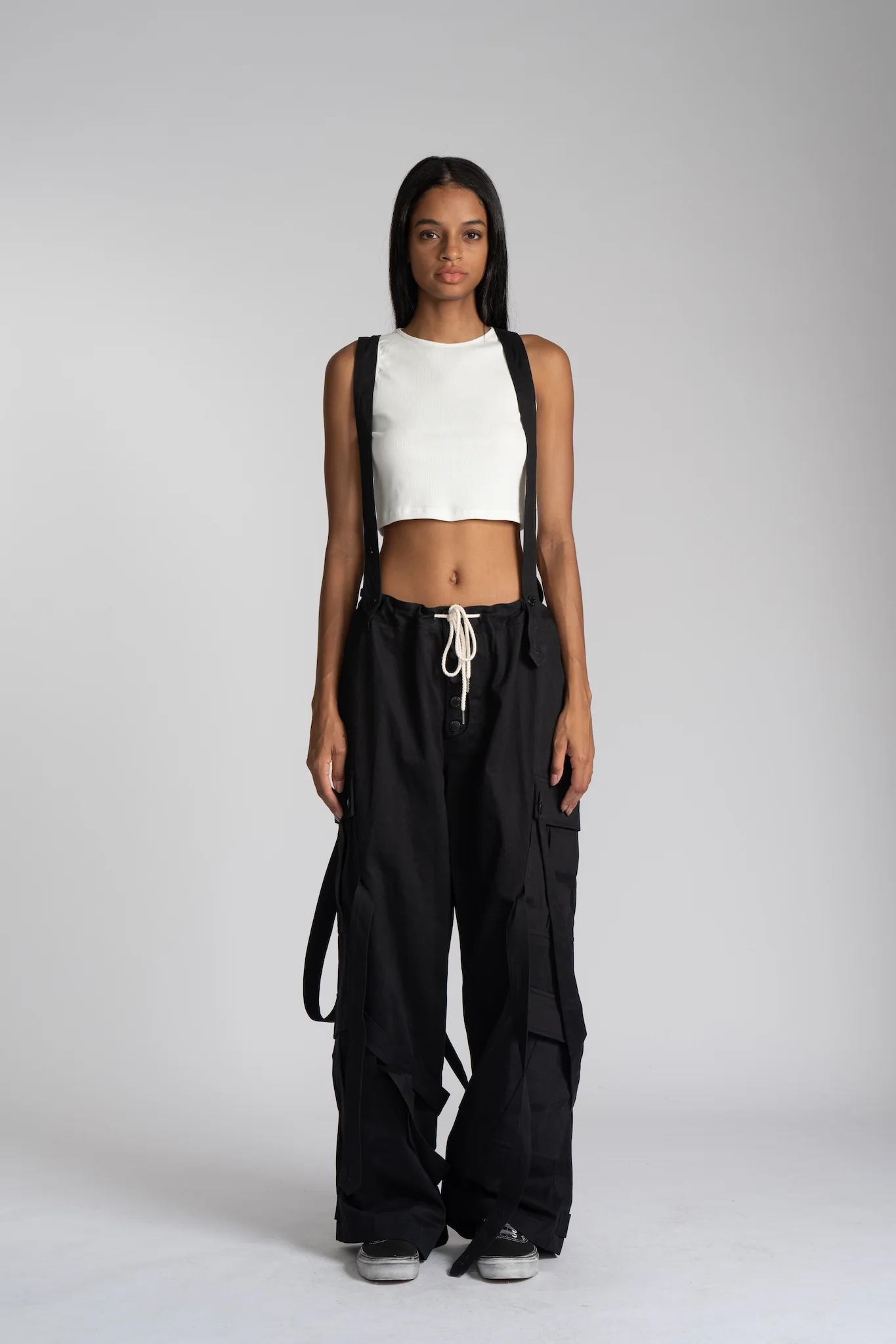 Cargo Strap Pants - Black - Image 13
