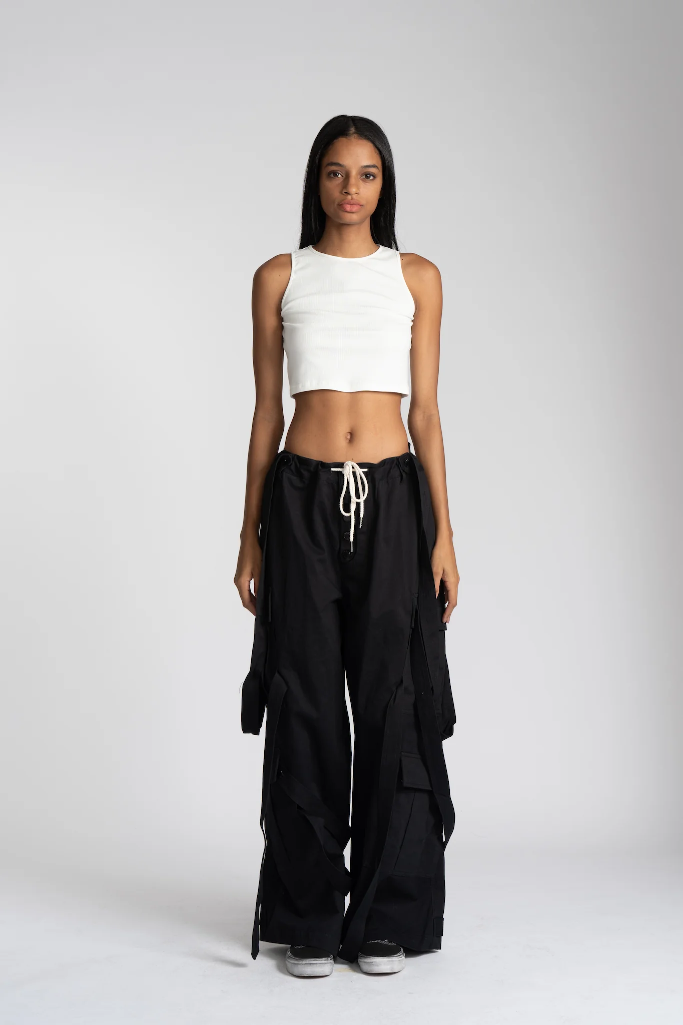 Cargo Strap Pants - Black - Image 4