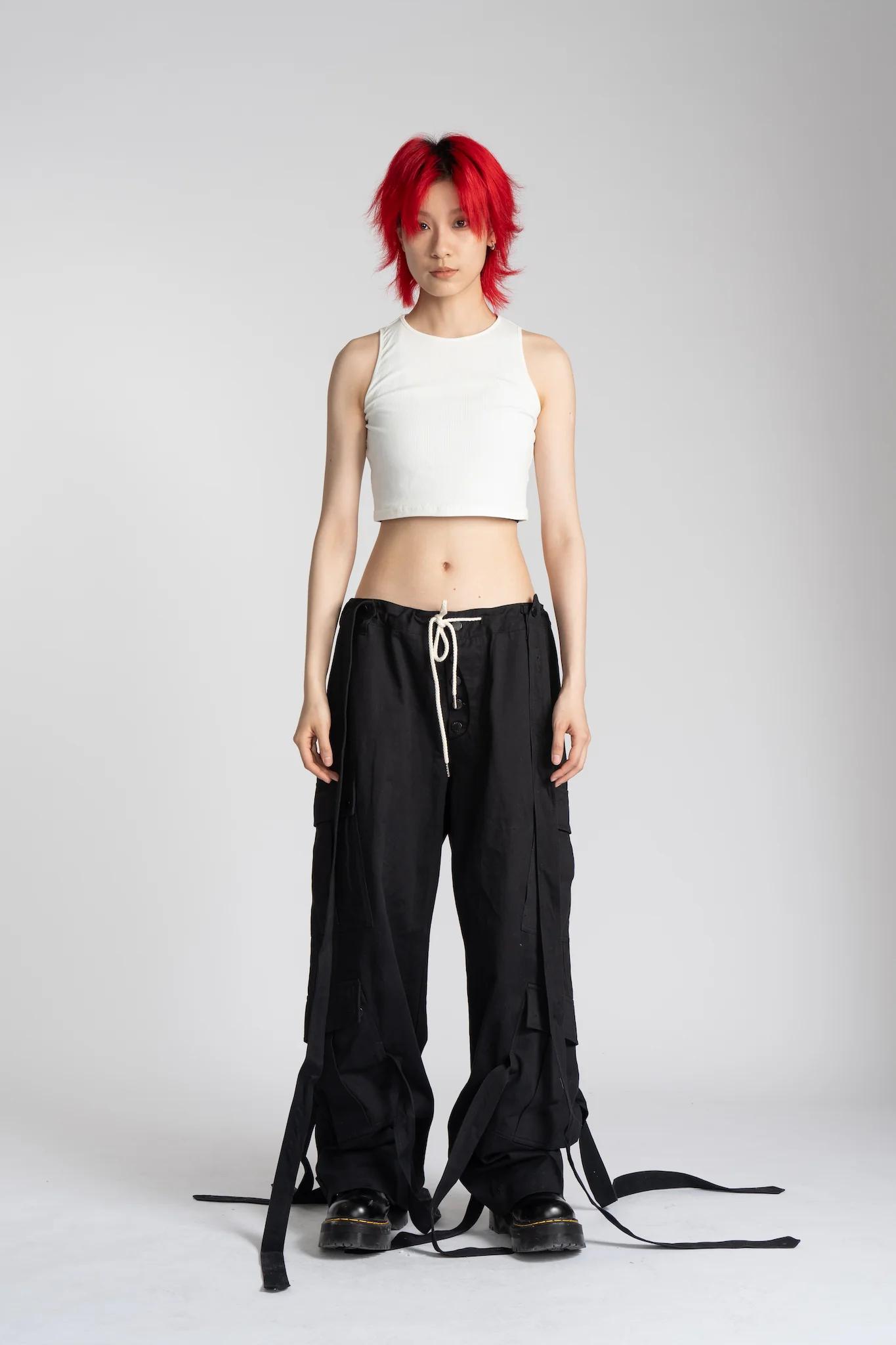 Cargo Strap Pants - Black - Image 6