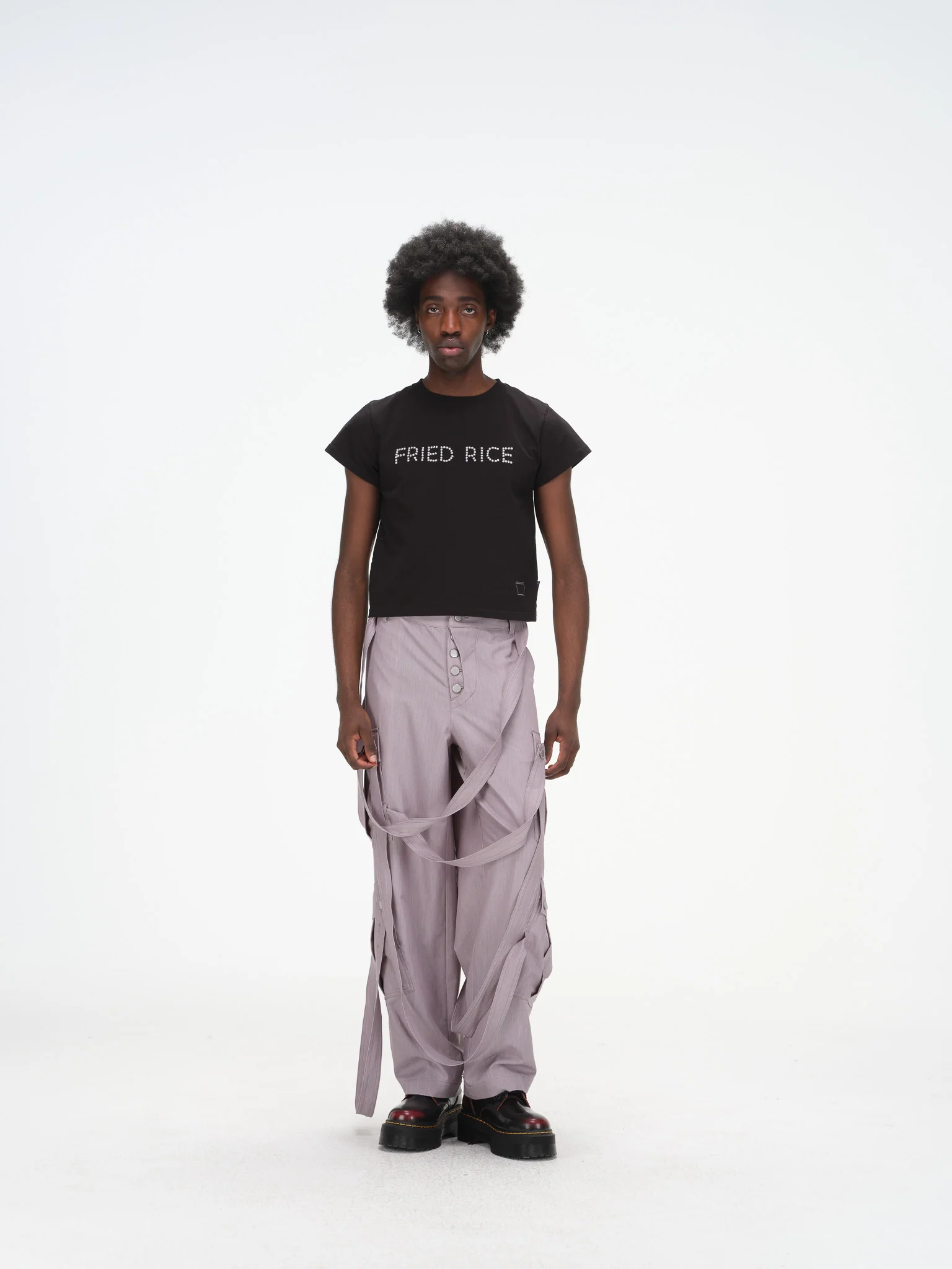 Cargo Strap Pants - Lavender Grey - Image 10