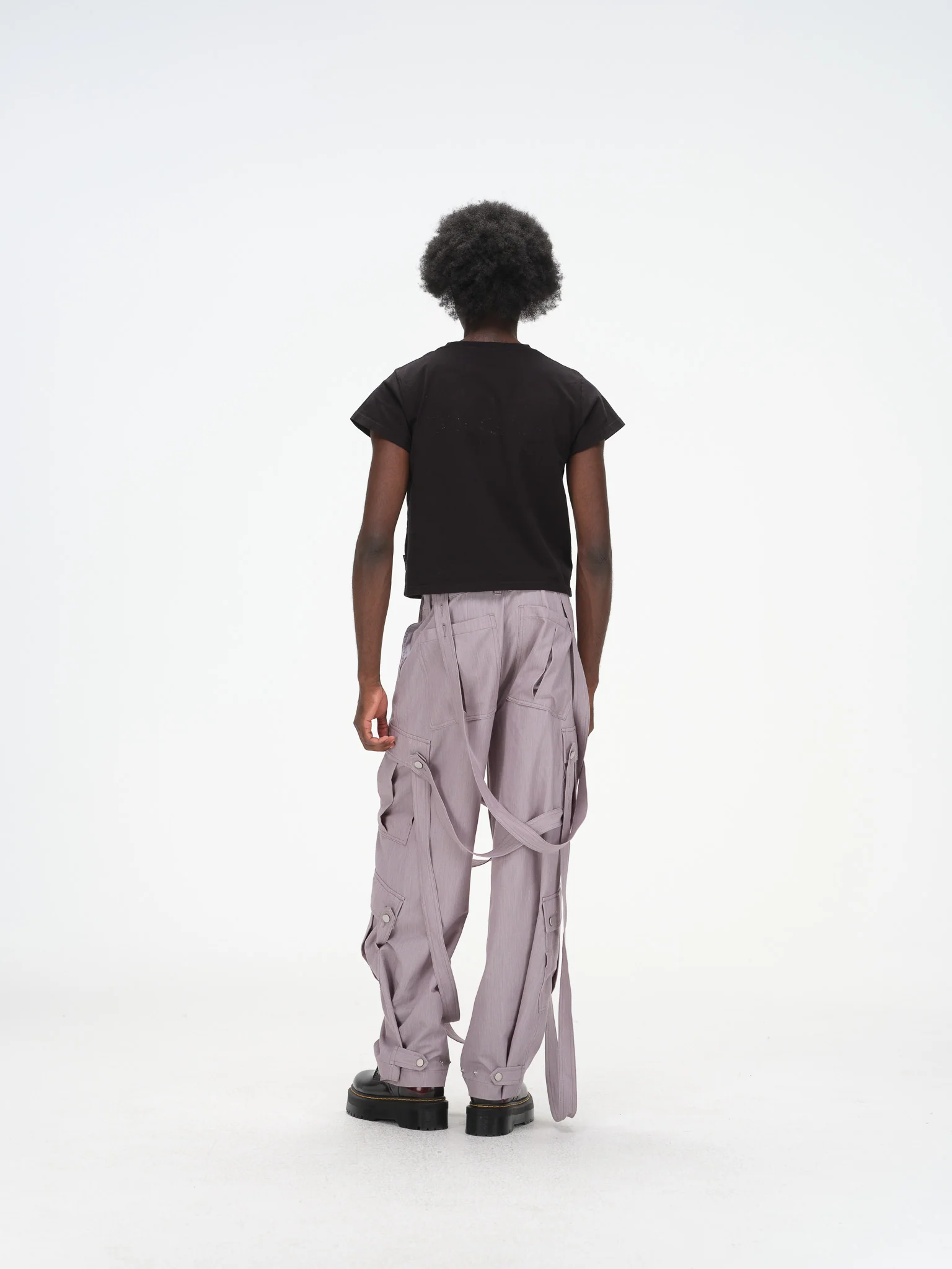 Cargo Strap Pants - Lavender Grey - Image 14