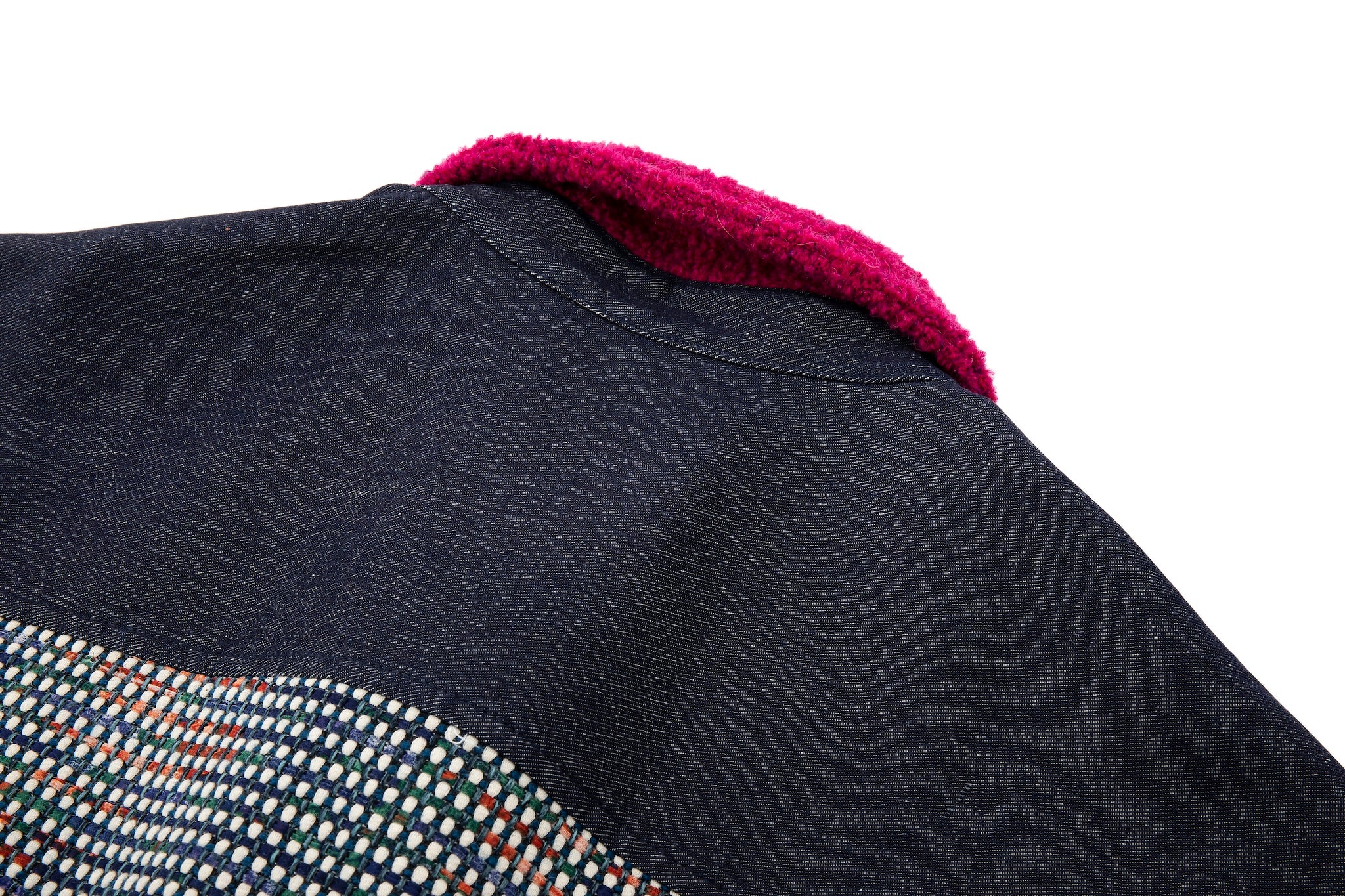 Color-Block Pocket Shirt – Magenta, Green & Mustard - Image 15