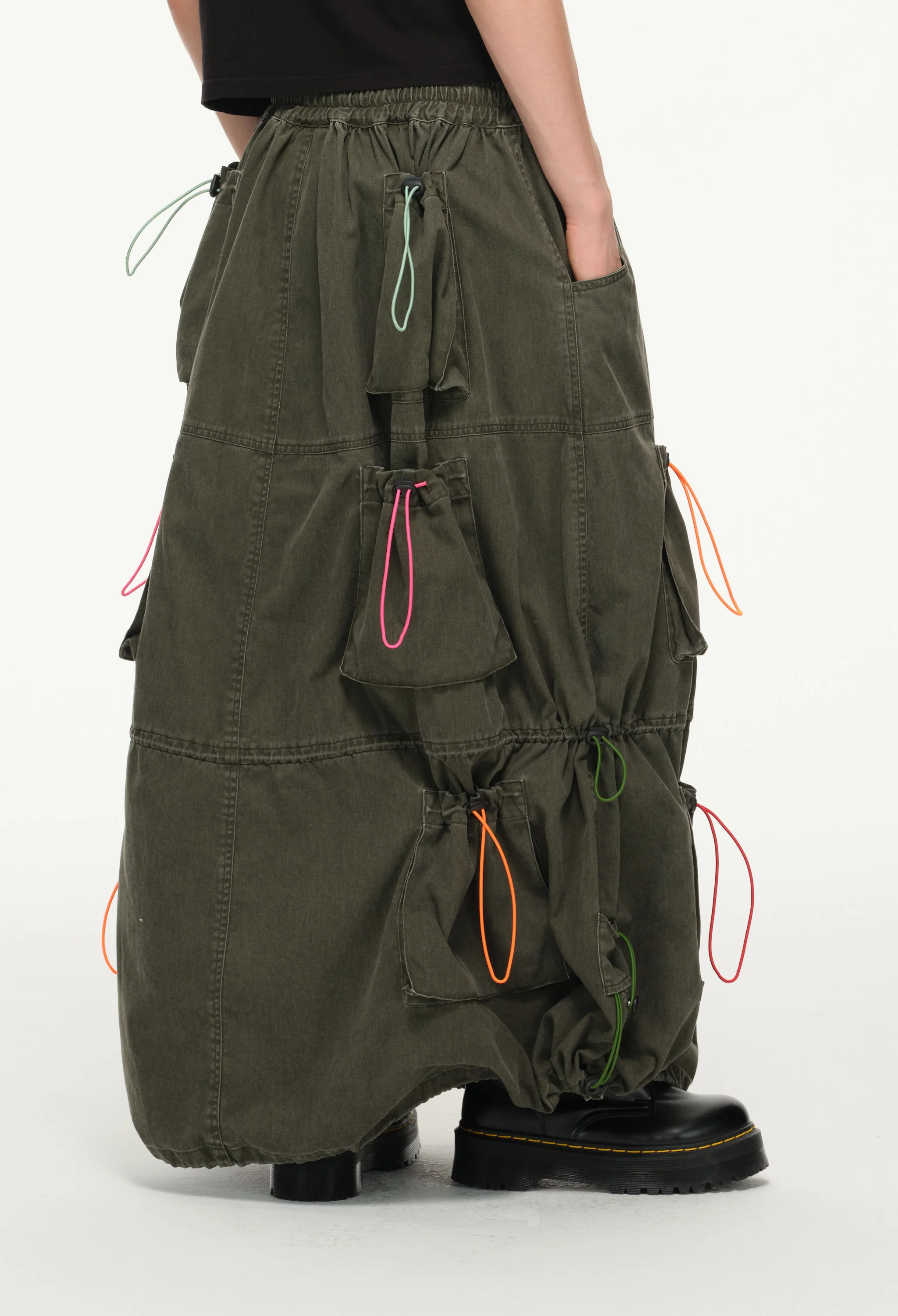 Color Pop Pull-Tie Cargo Skirt - Image 15