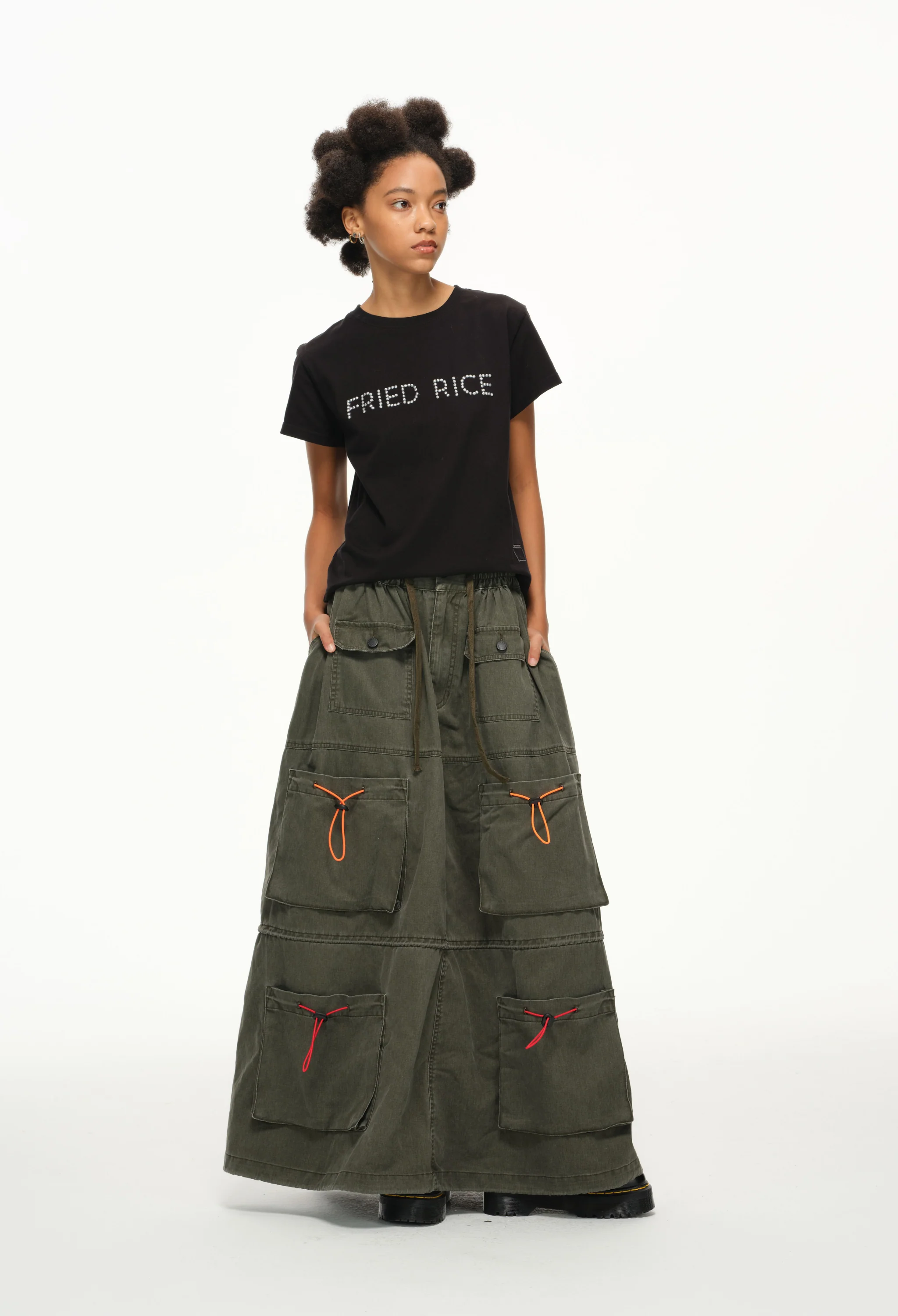 Color Pop Pull-Tie Cargo Skirt - Image 4