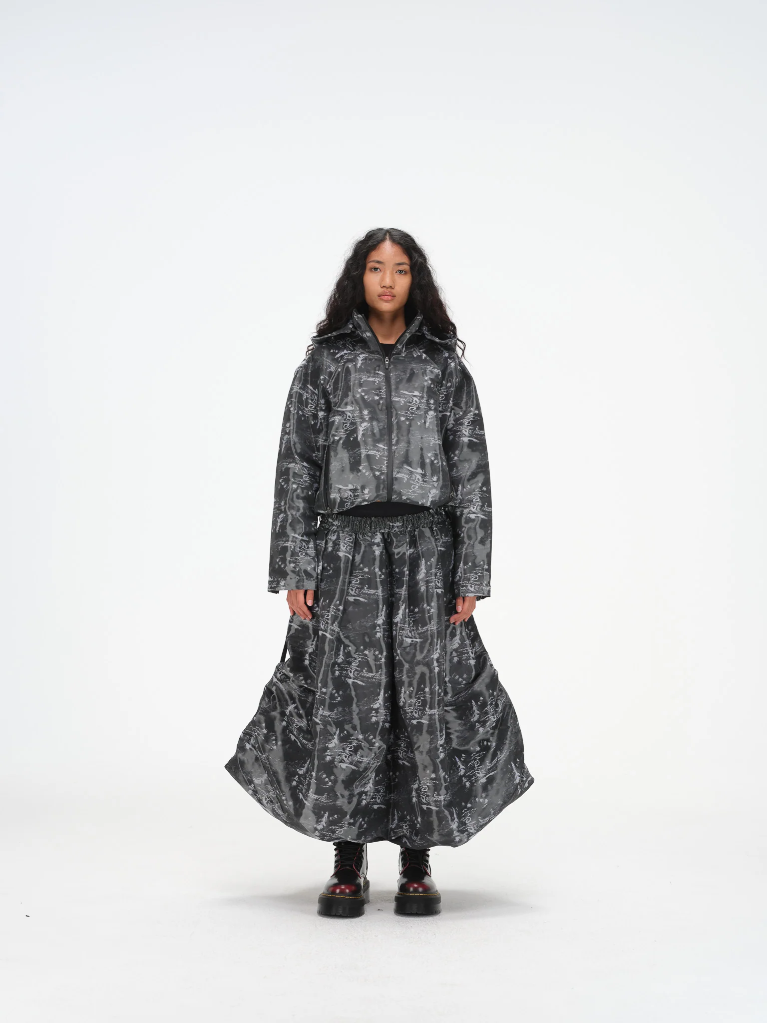 Hooded Technical Jacket - Glossy Ink Wash - Image 2