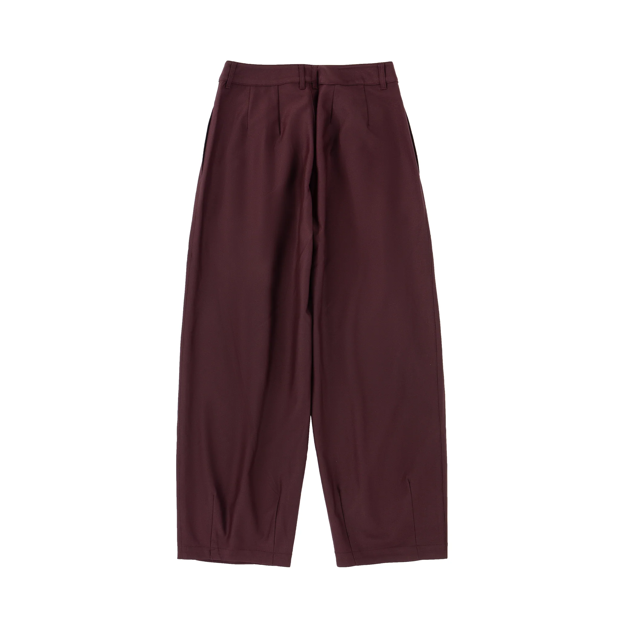 Contour Pleated Trousers – Oxblood, Relaxed Fit - Image 14