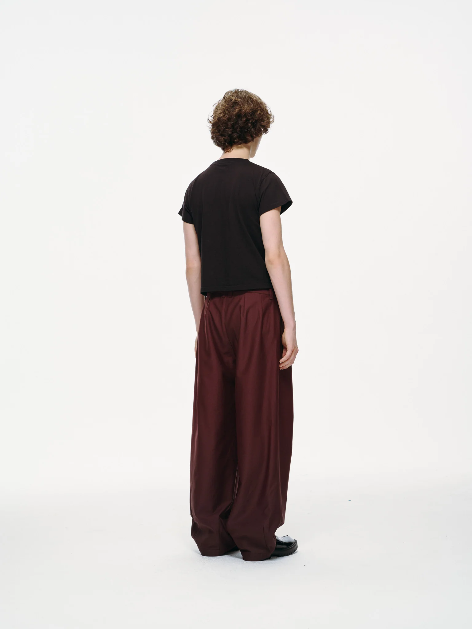 Contour Pleated Trousers – Oxblood, Relaxed Fit - Image 6