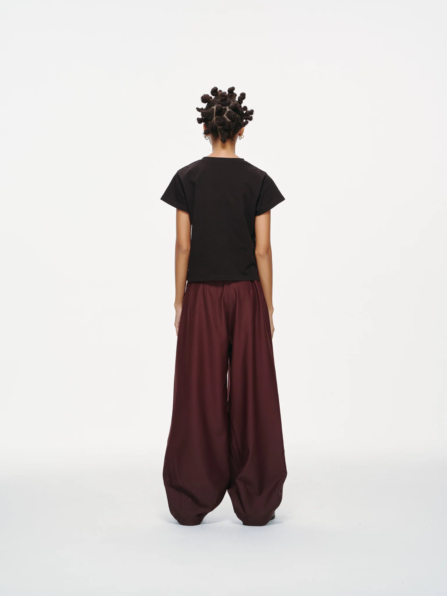 Contour Pleated Trousers – Oxblood, Relaxed Fit - Image 9