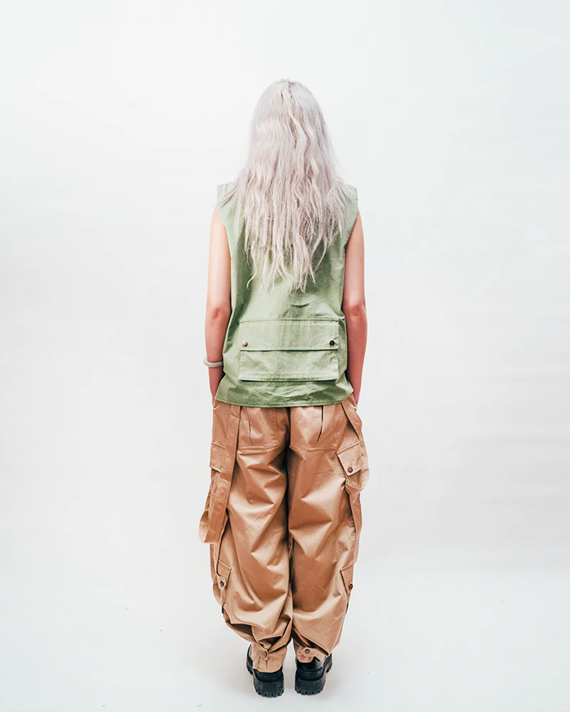 Reversible Utility Vest - Green x Stripe (FINAL SALE) - Image 11