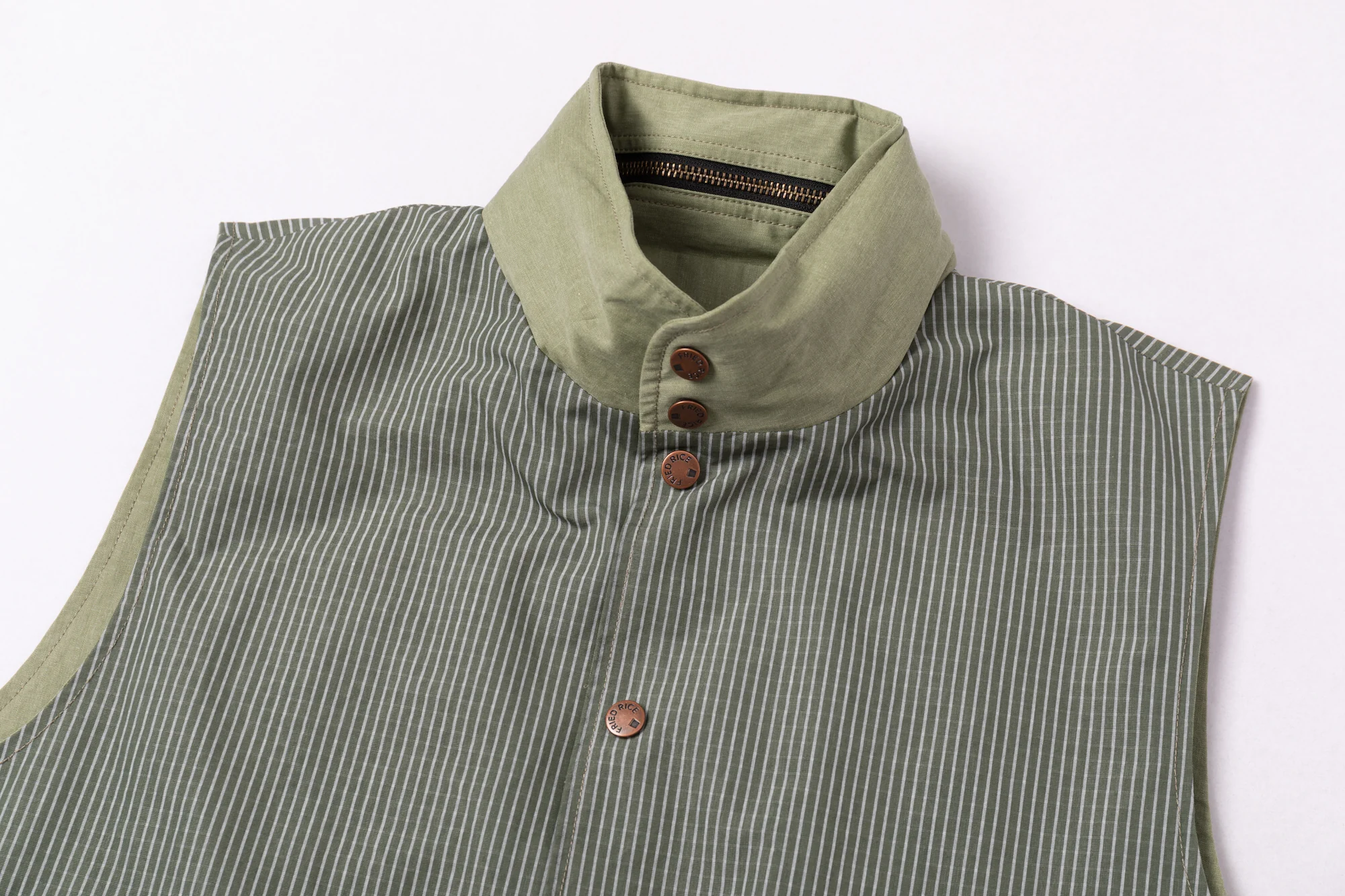 Reversible Utility Vest - Green x Stripe (FINAL SALE) - Image 15