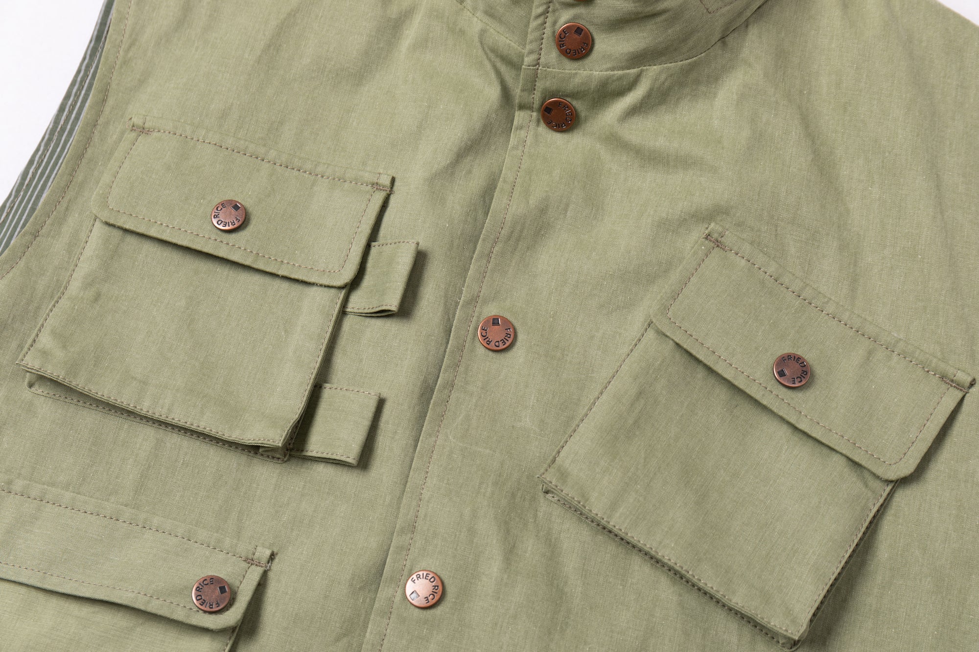 Reversible Utility Vest - Green x Stripe (FINAL SALE) - Image 16