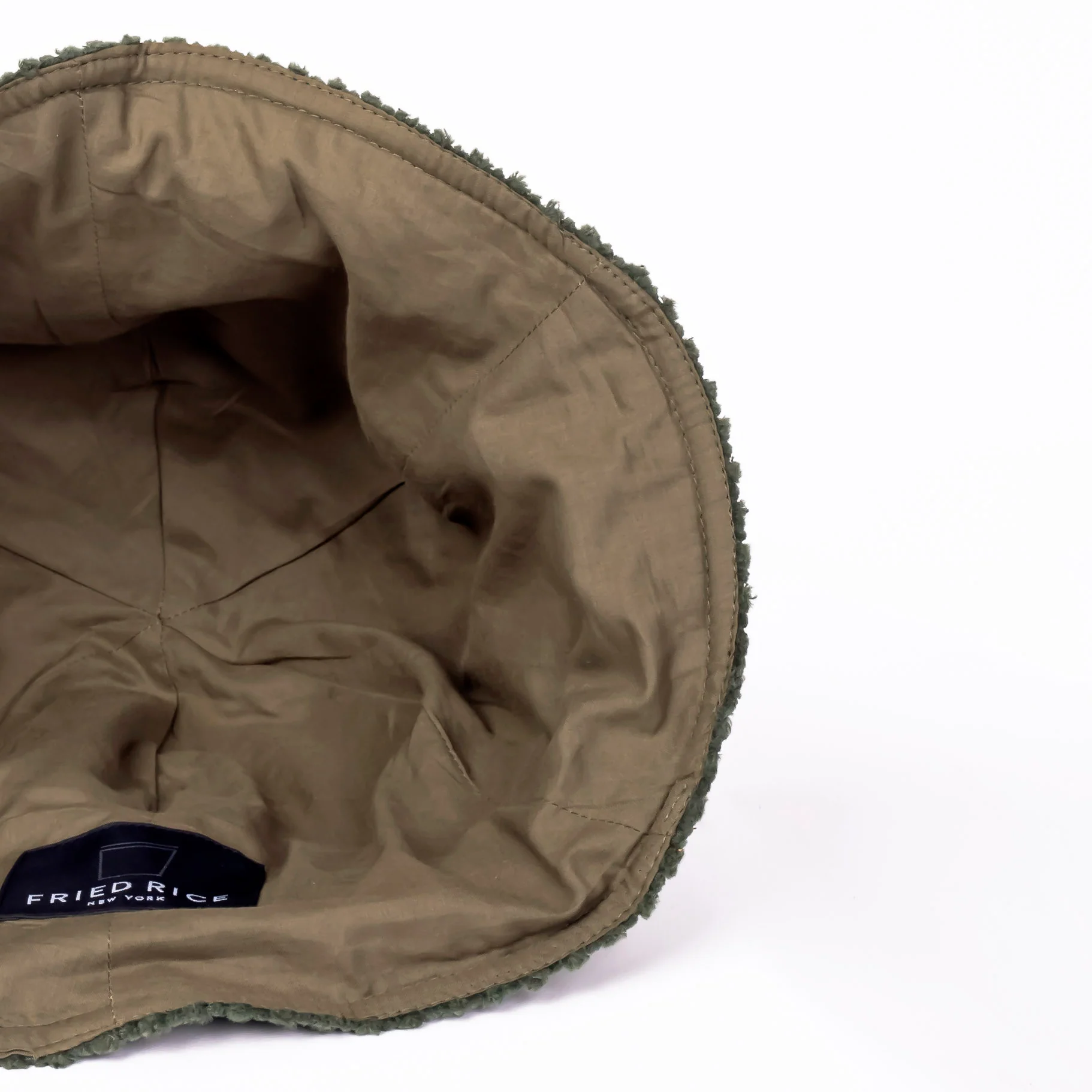 Corduroy Lampshade Hat - Olive Green - Image 6