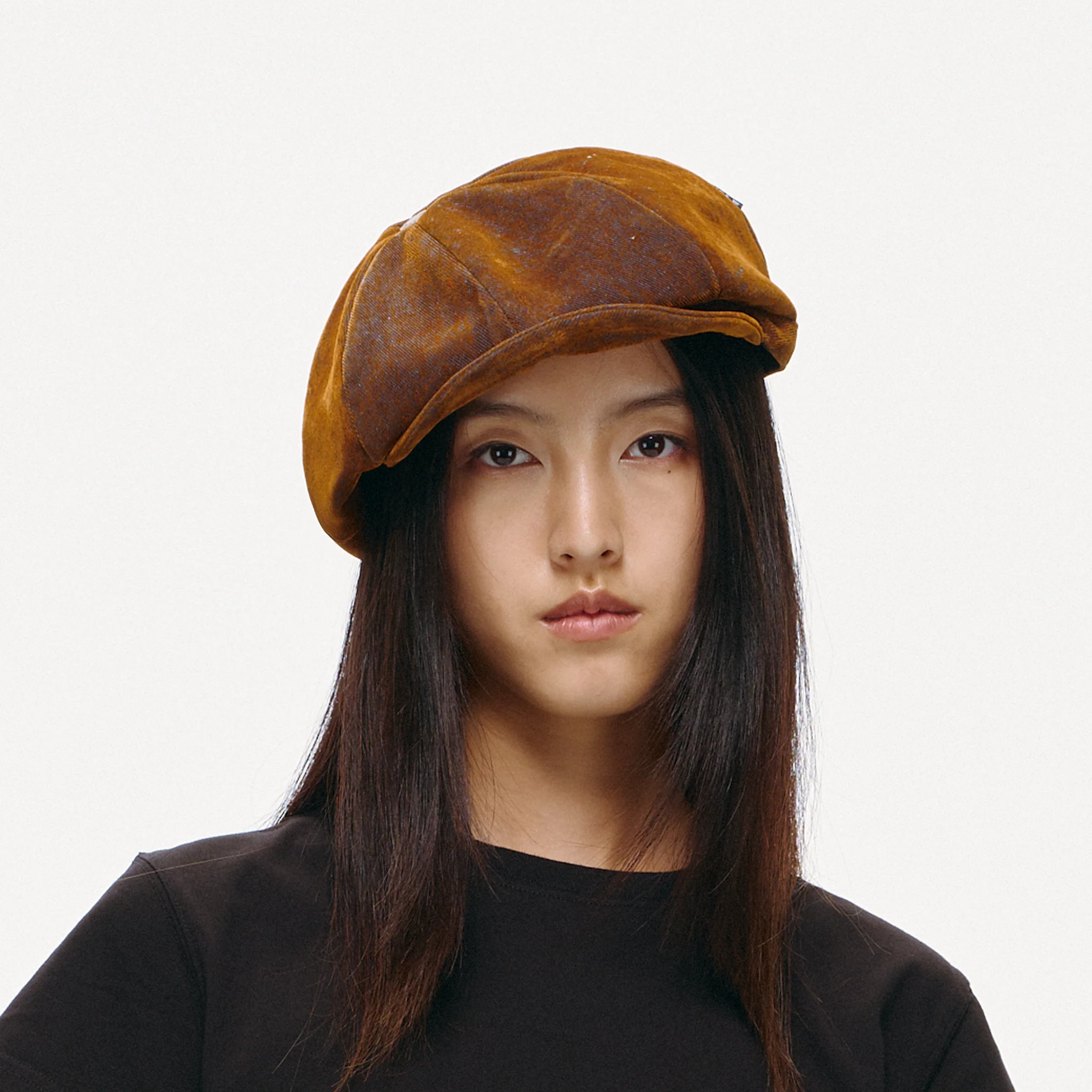 Denim Newsboy Cap - Rust Iridescent - Image 3
