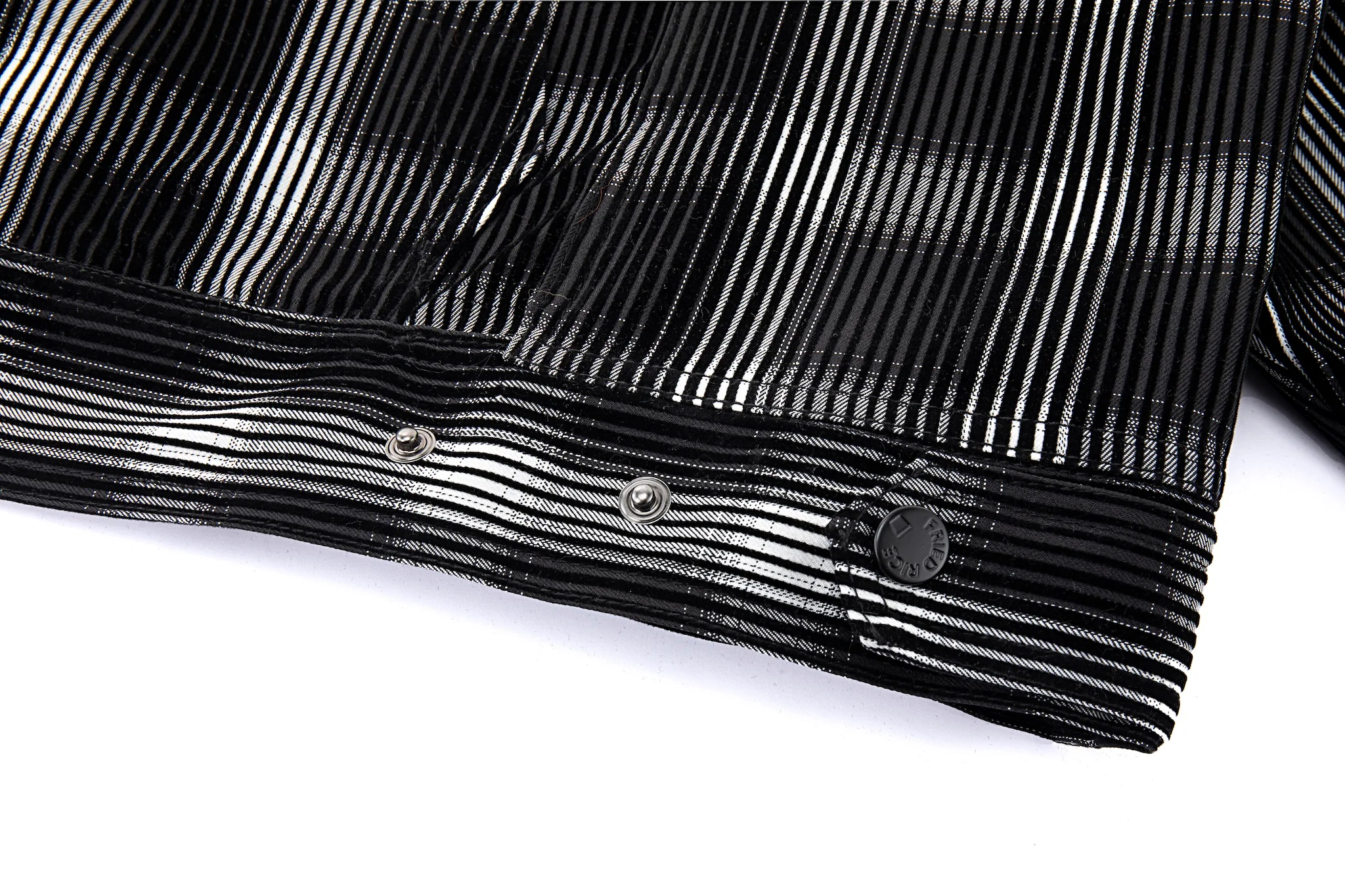 Distorted Plaid Half-Zip Pullover – Black & White, Boxy Fit - Image 18